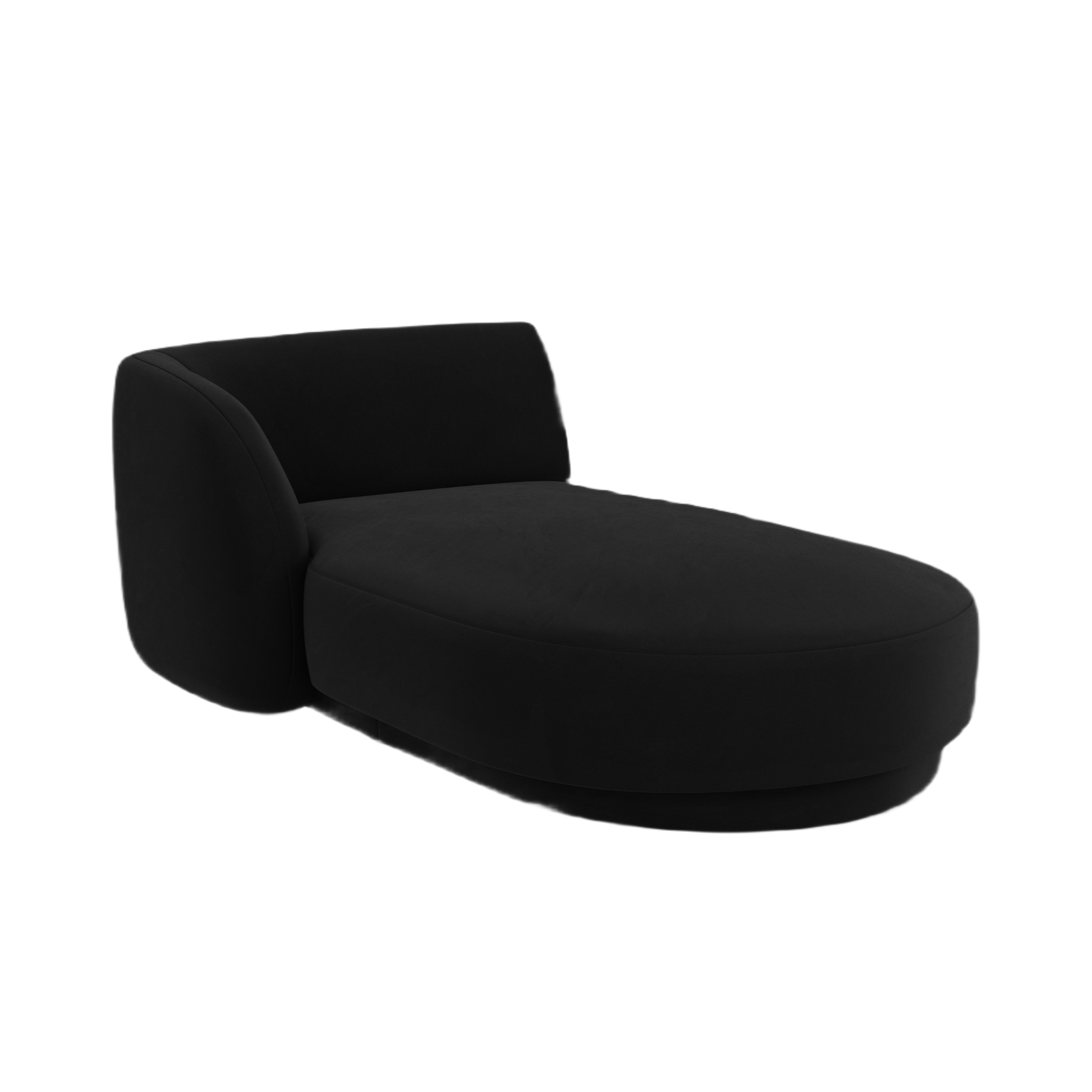 Left-facing velvet chaise longue MILEY black