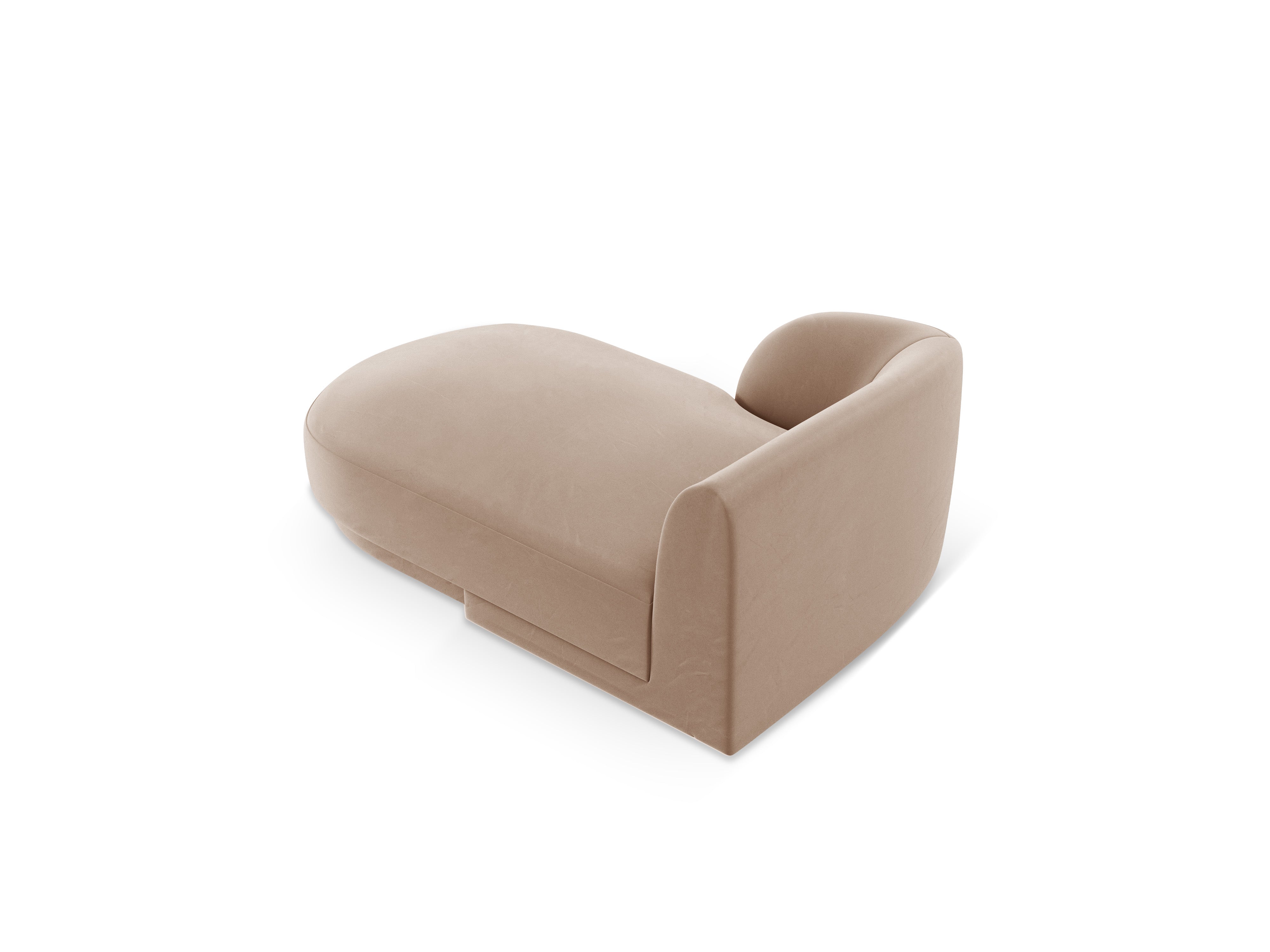 Left-facing velvet chaise longue MILEY cappuccino