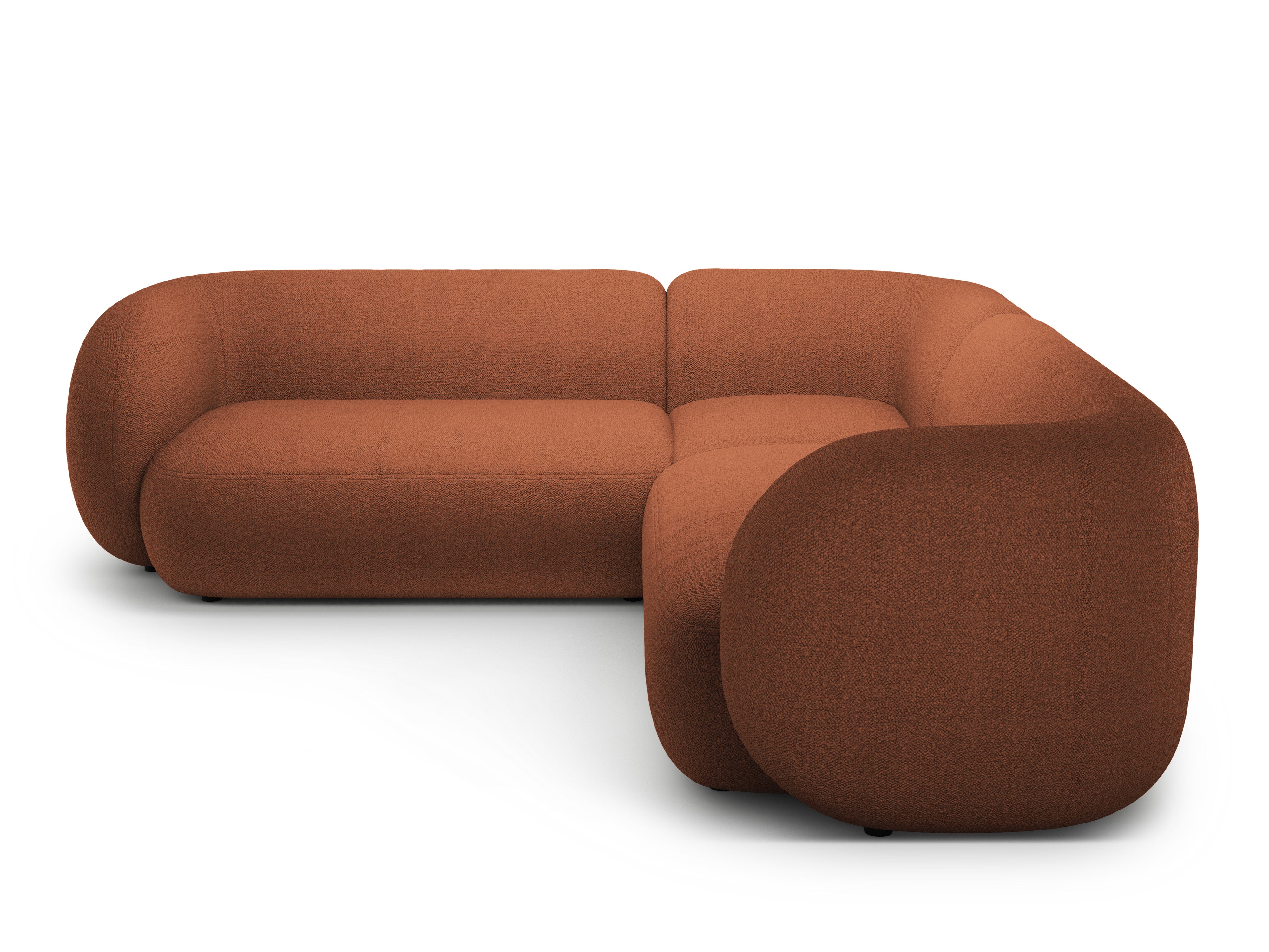 Symmetrical Corner Sofa KATE Terracotta Boucle
