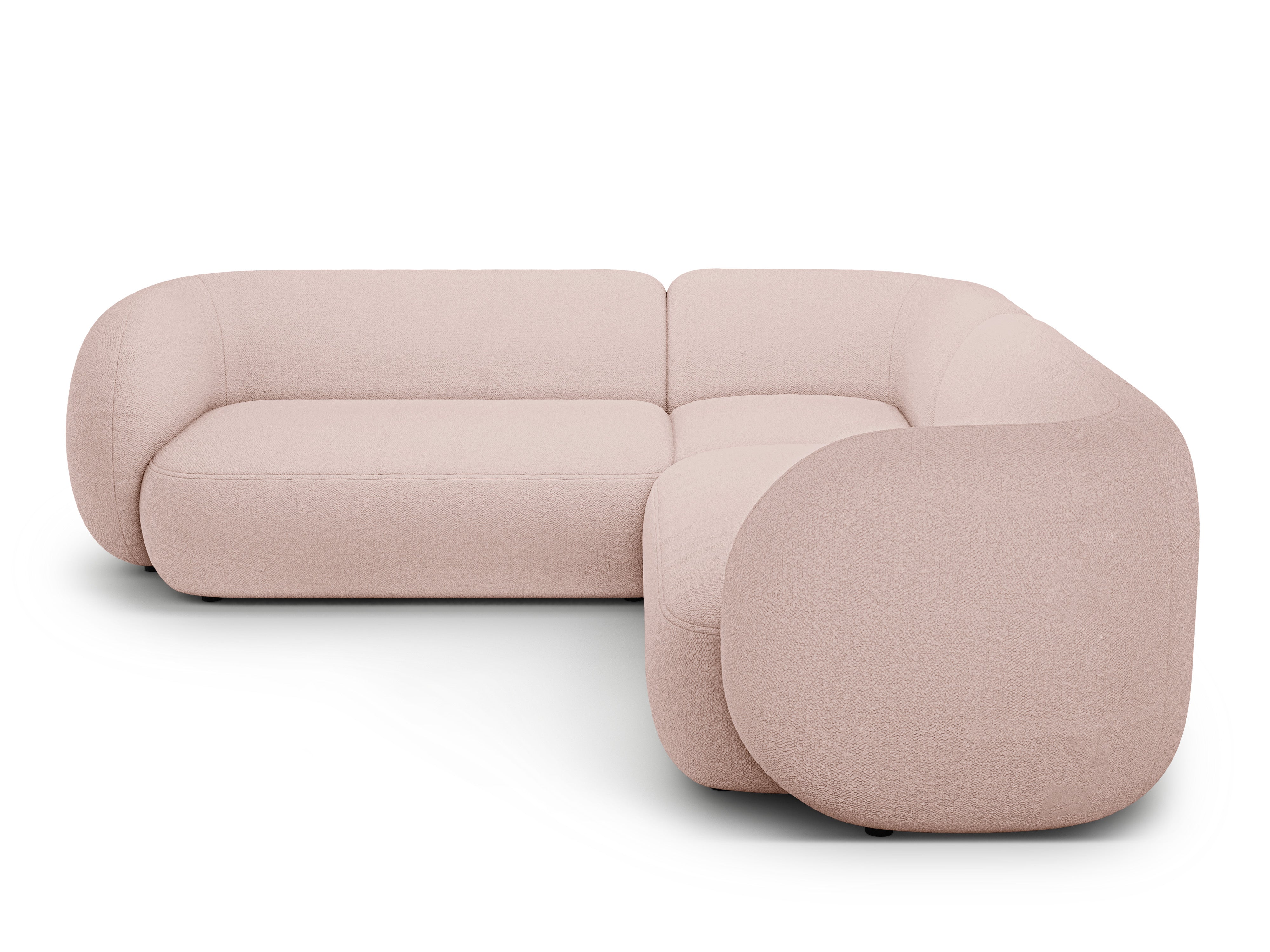 Symmetrical Corner Sofa KATE Pink Boucle