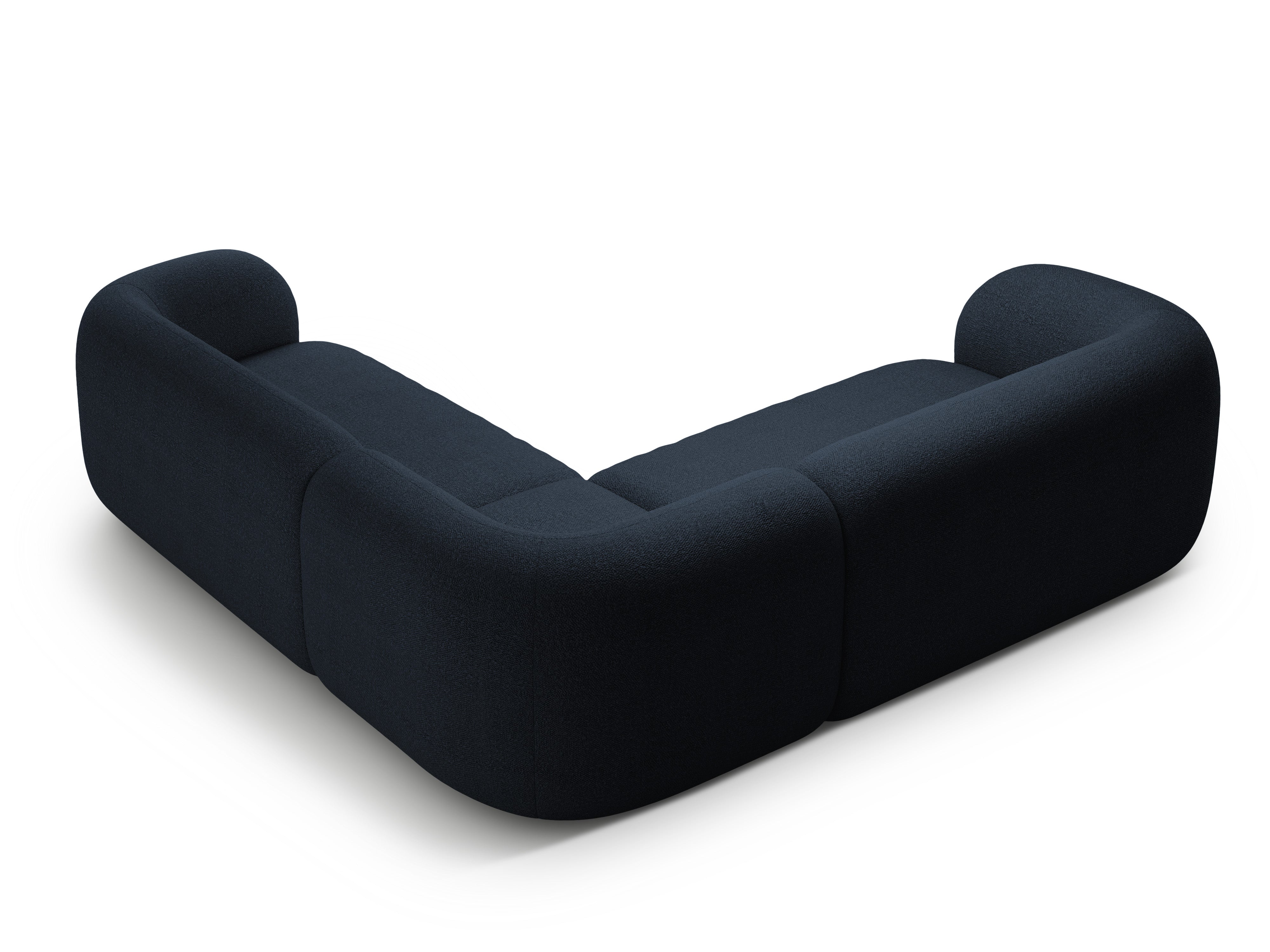 Symmetrical Corner Sofa KATE Navy Blue Boucle