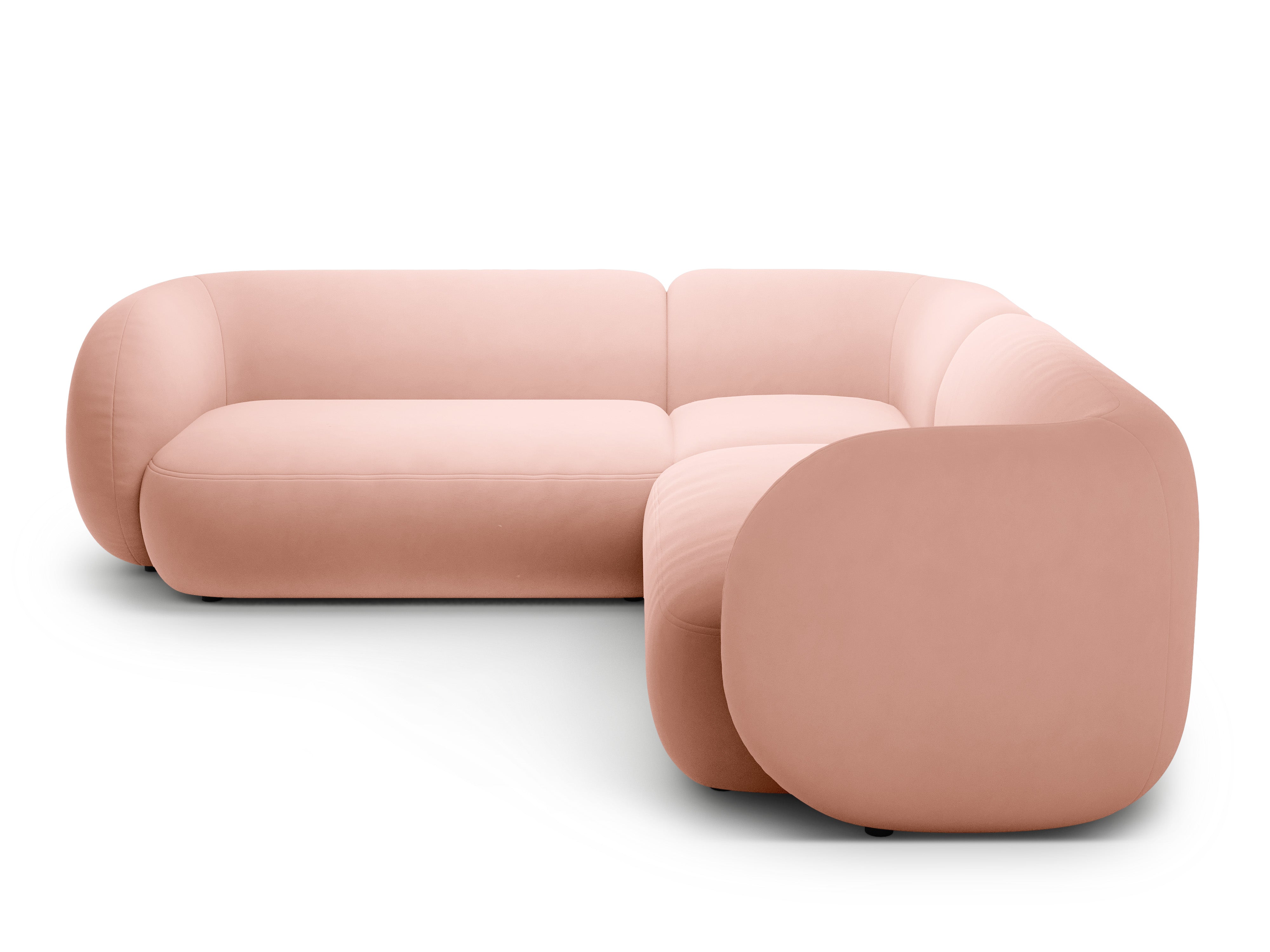 Symmetrical Velvet Corner Sofa KATE Pink