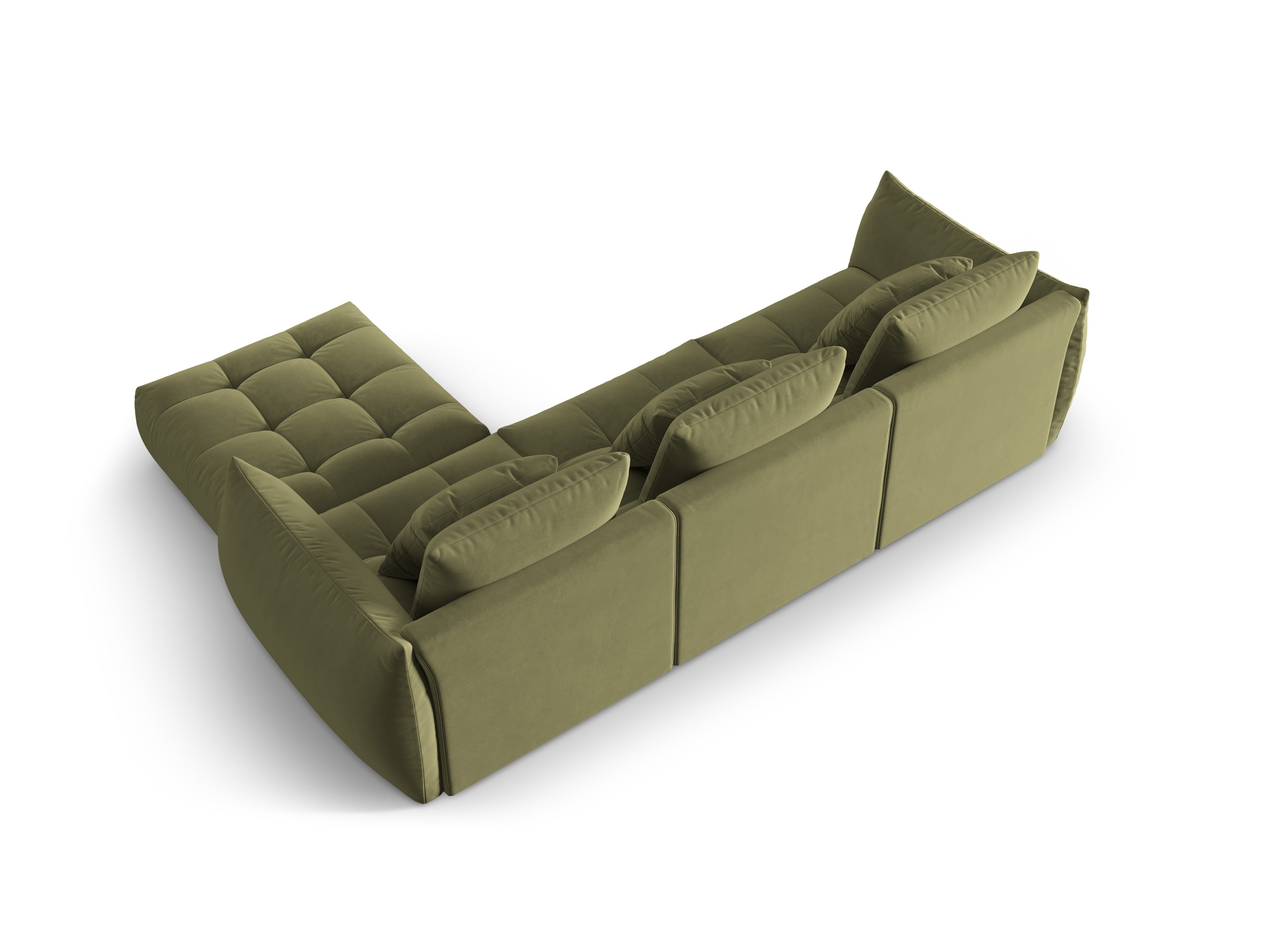 Modular Velvet Corner Sofa BLOOM Green
