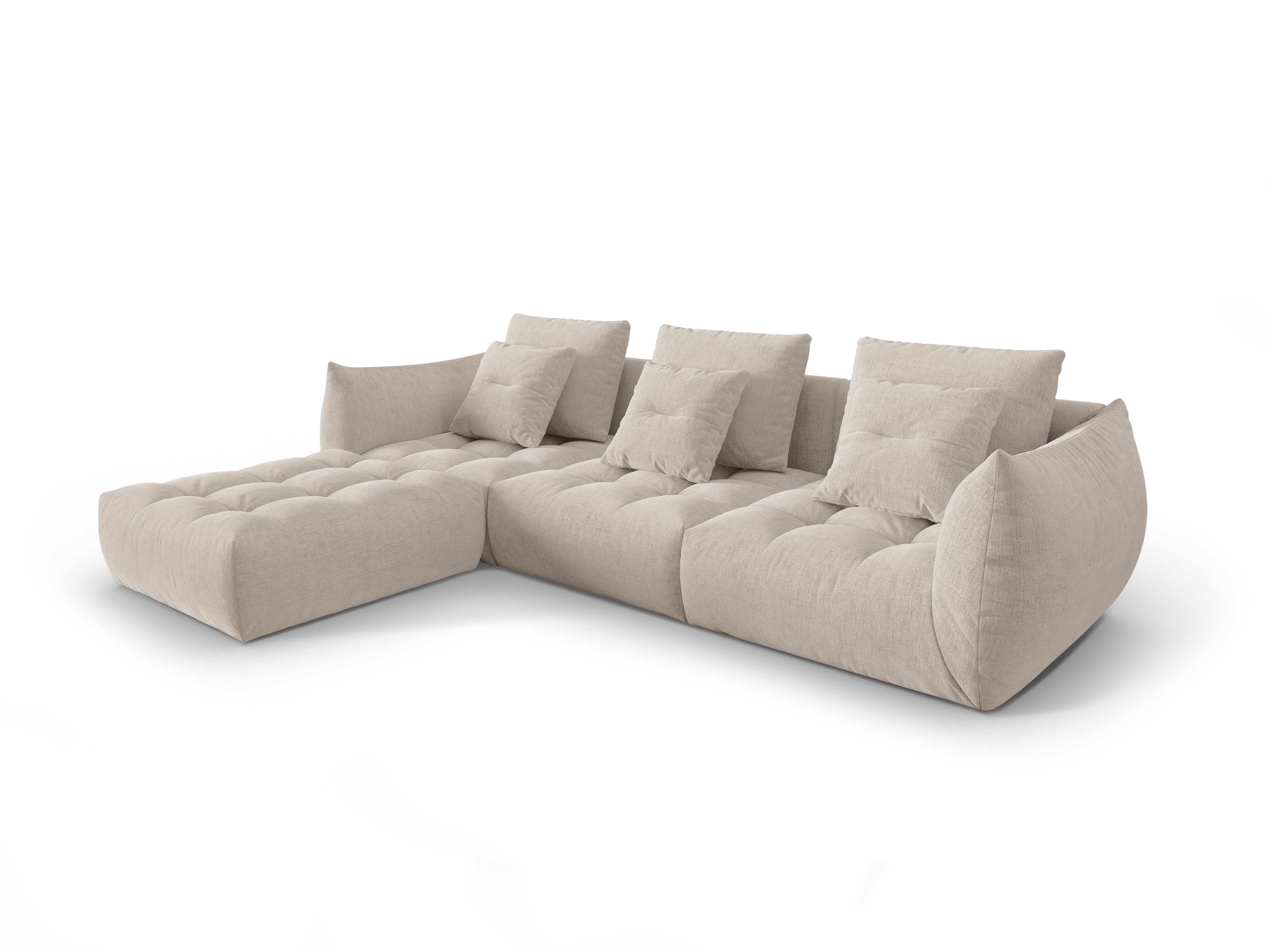 Modular Corner Sofa BLOOM Dark Beige Chenille