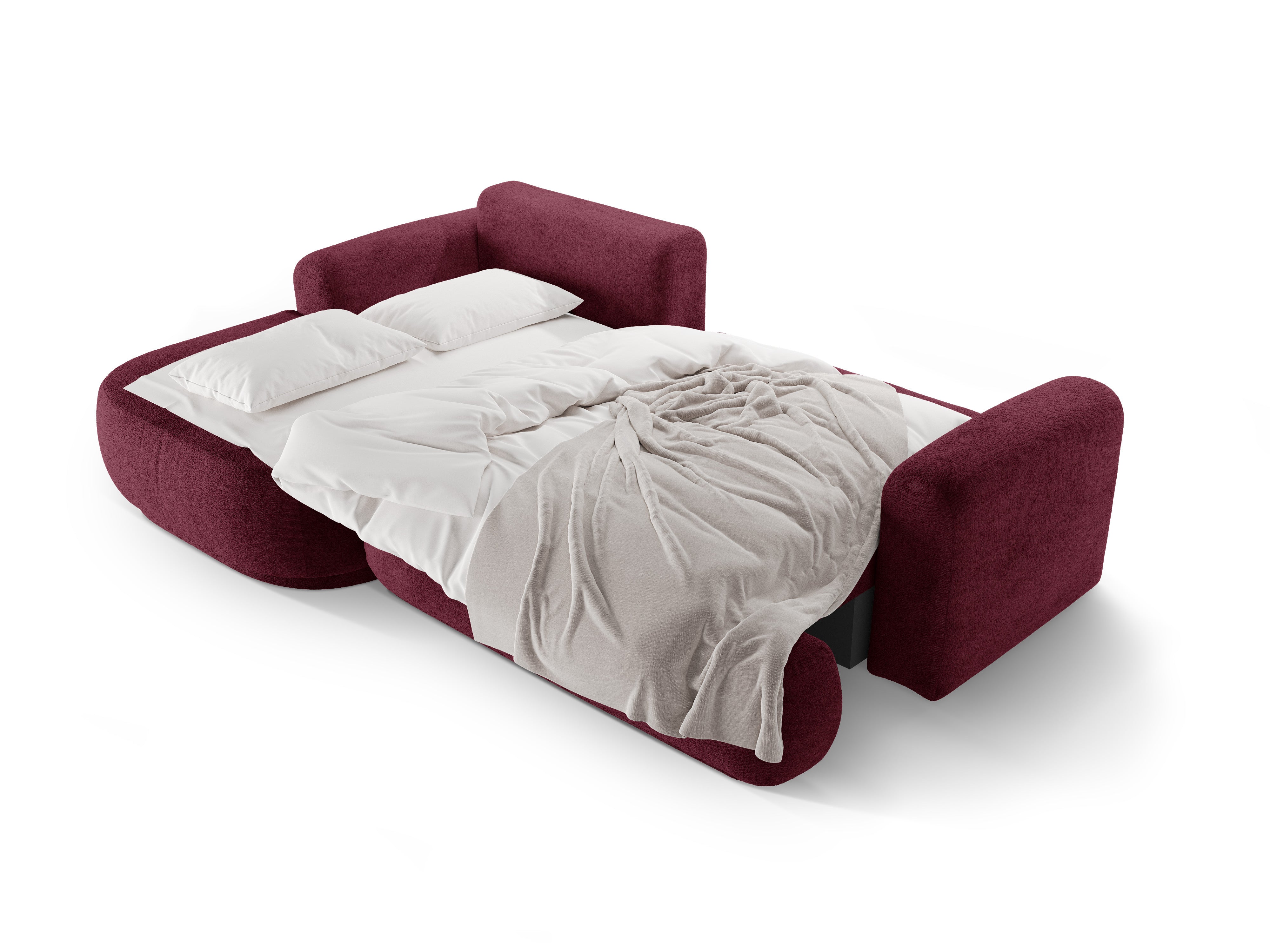 Rohová sedačka s funkciou spania ELLA burgundská