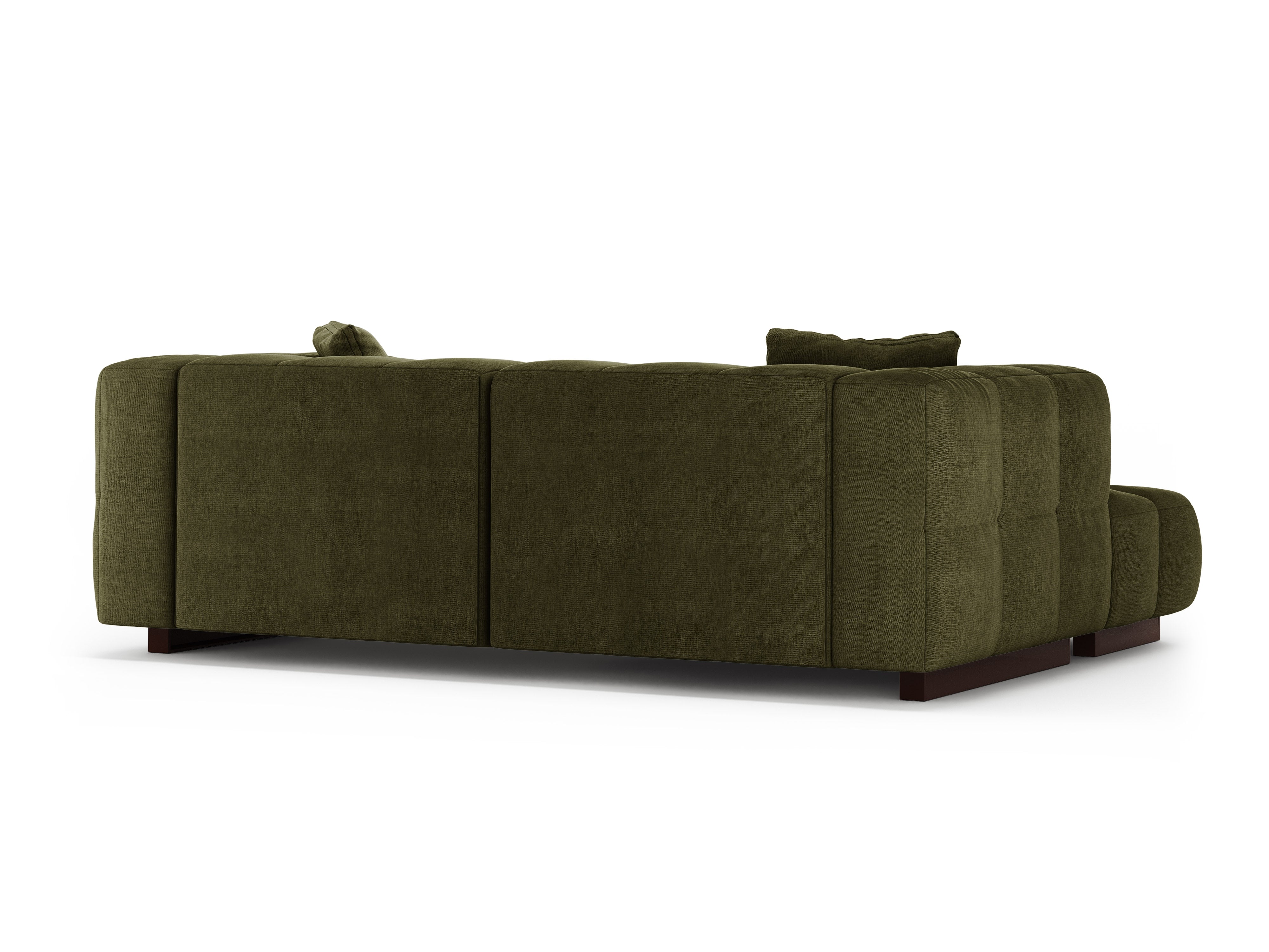 Left-facing corner sofa bed PUMA green mélange
