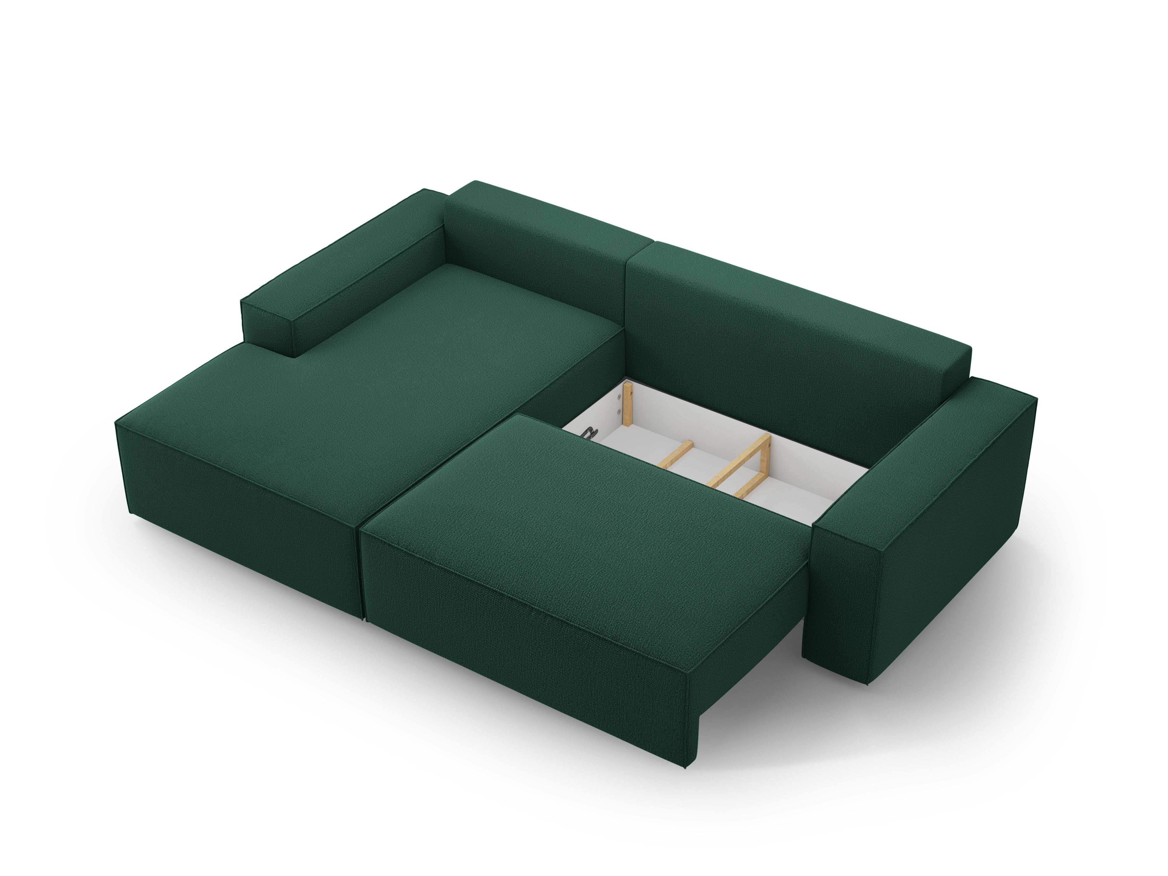 Left-facing sofa bed JODIE green
