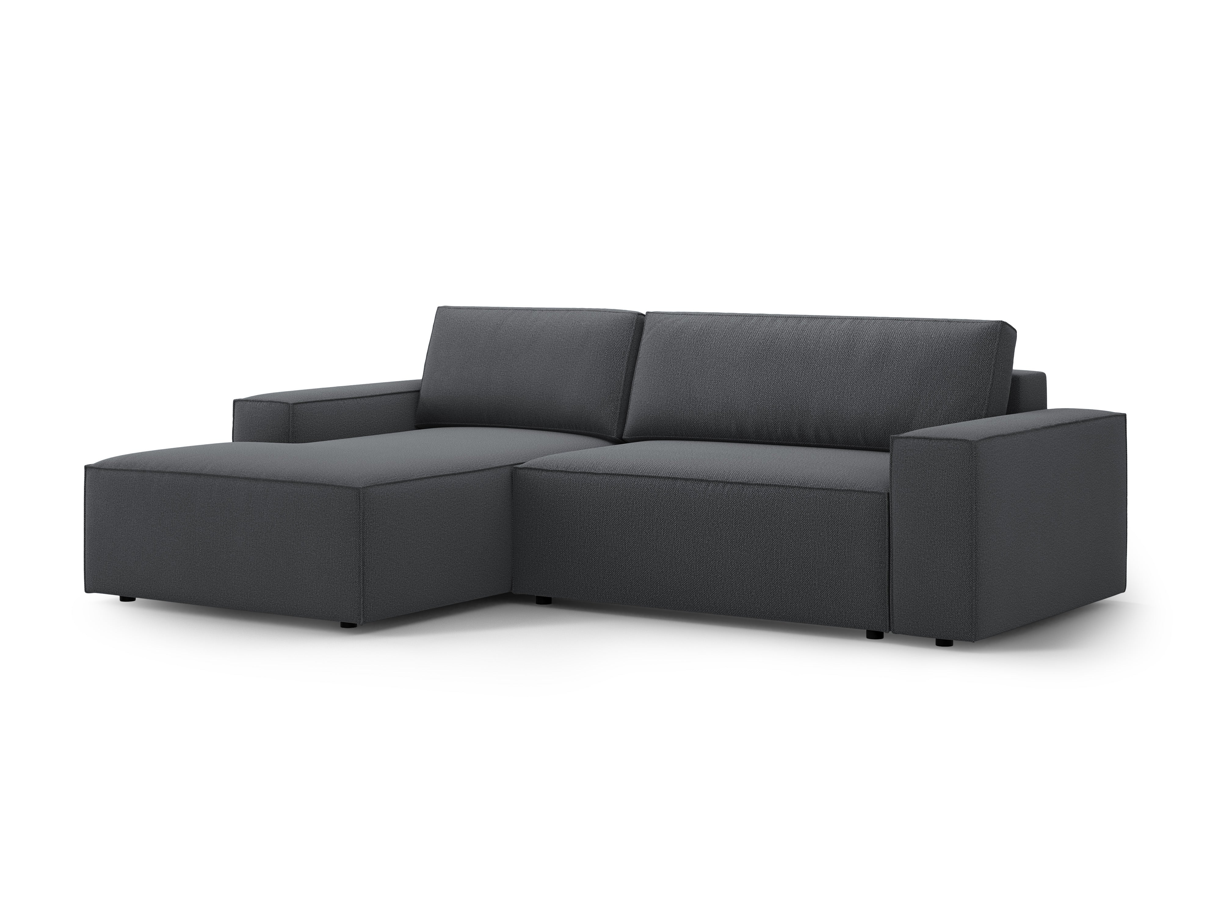 Left-facing corner sofa bed JODIE dark gray