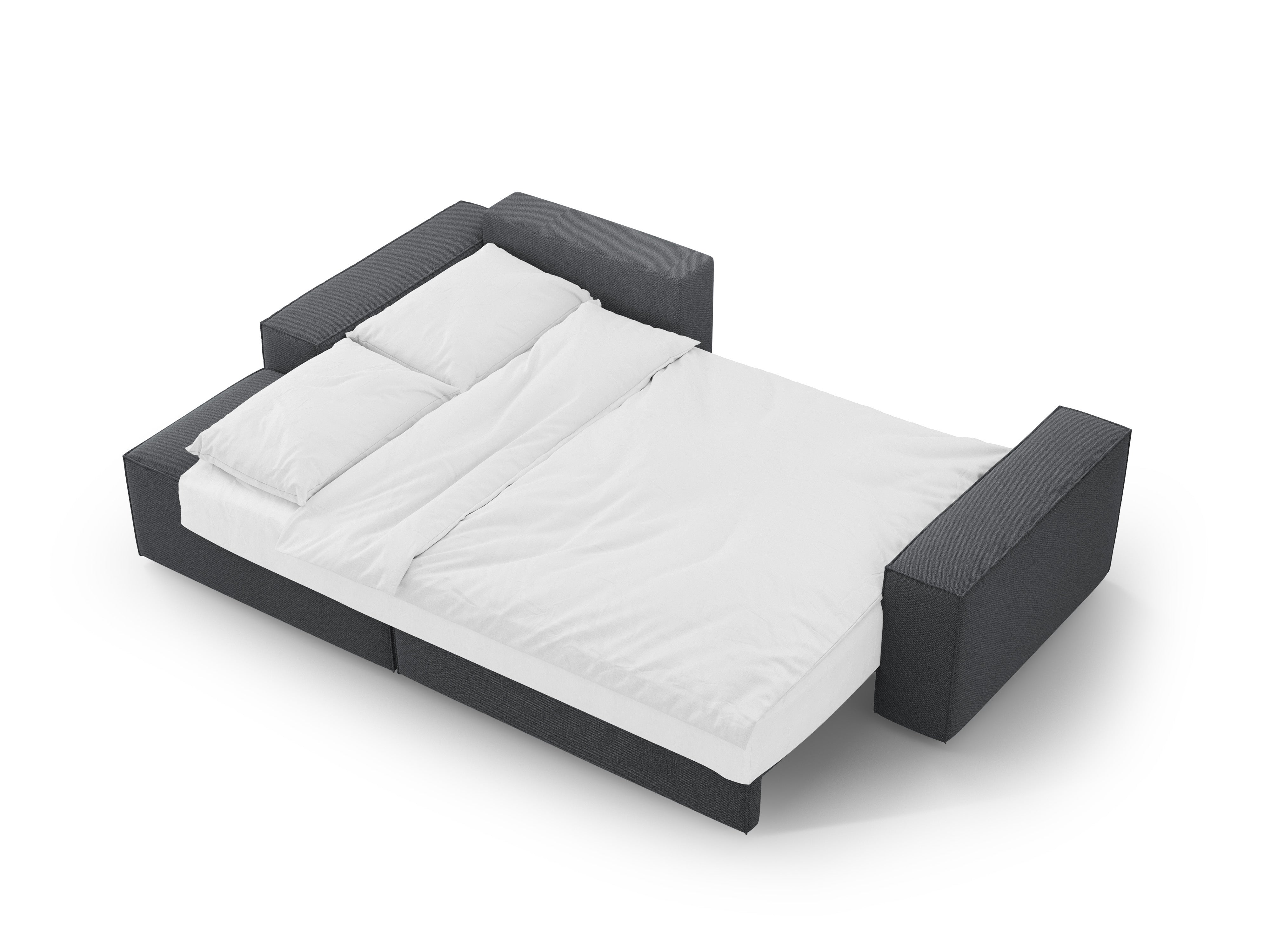Left-facing corner sofa bed JODIE dark gray