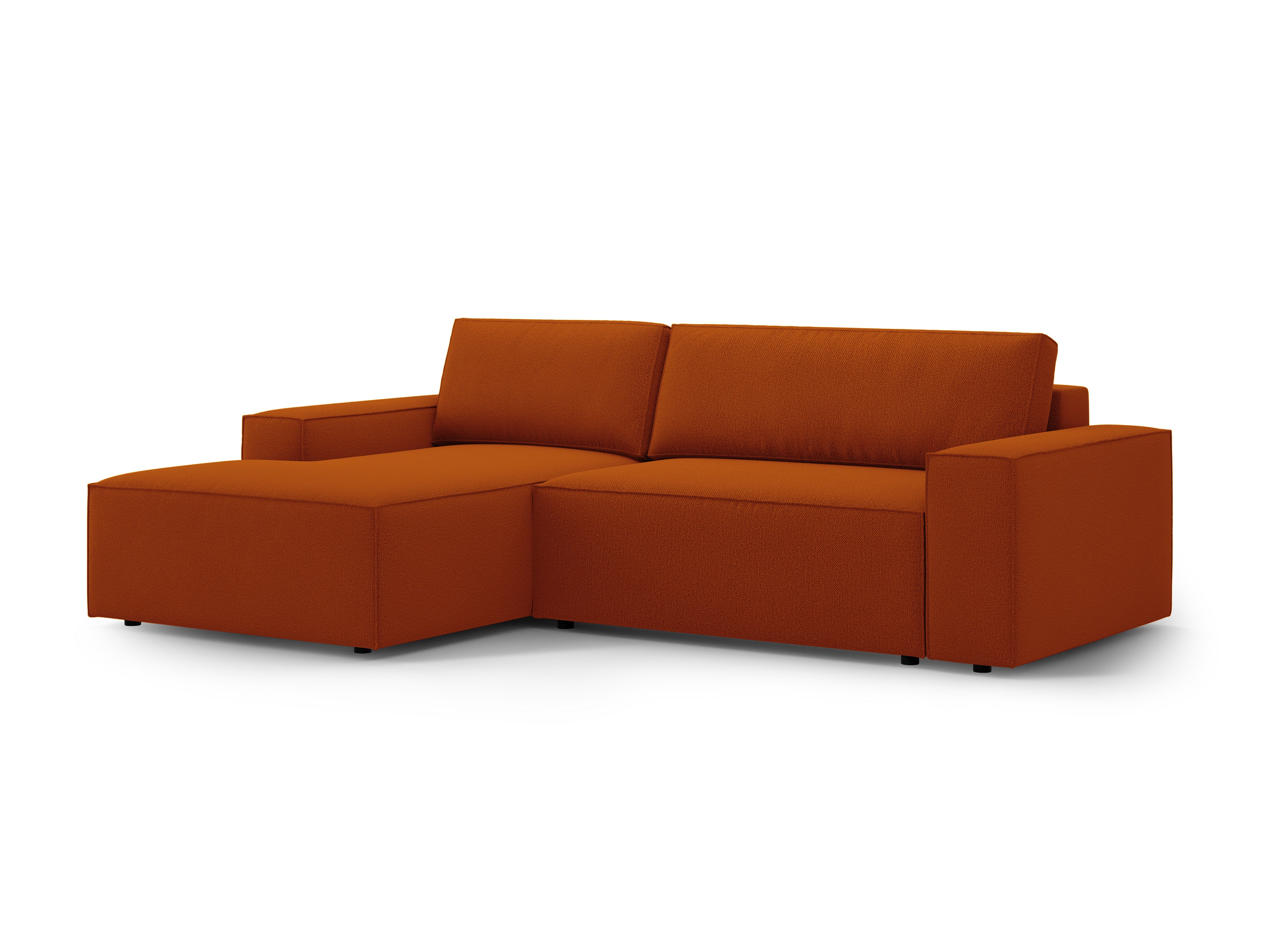 Left-sided corner sofa bed JODIE terracotta