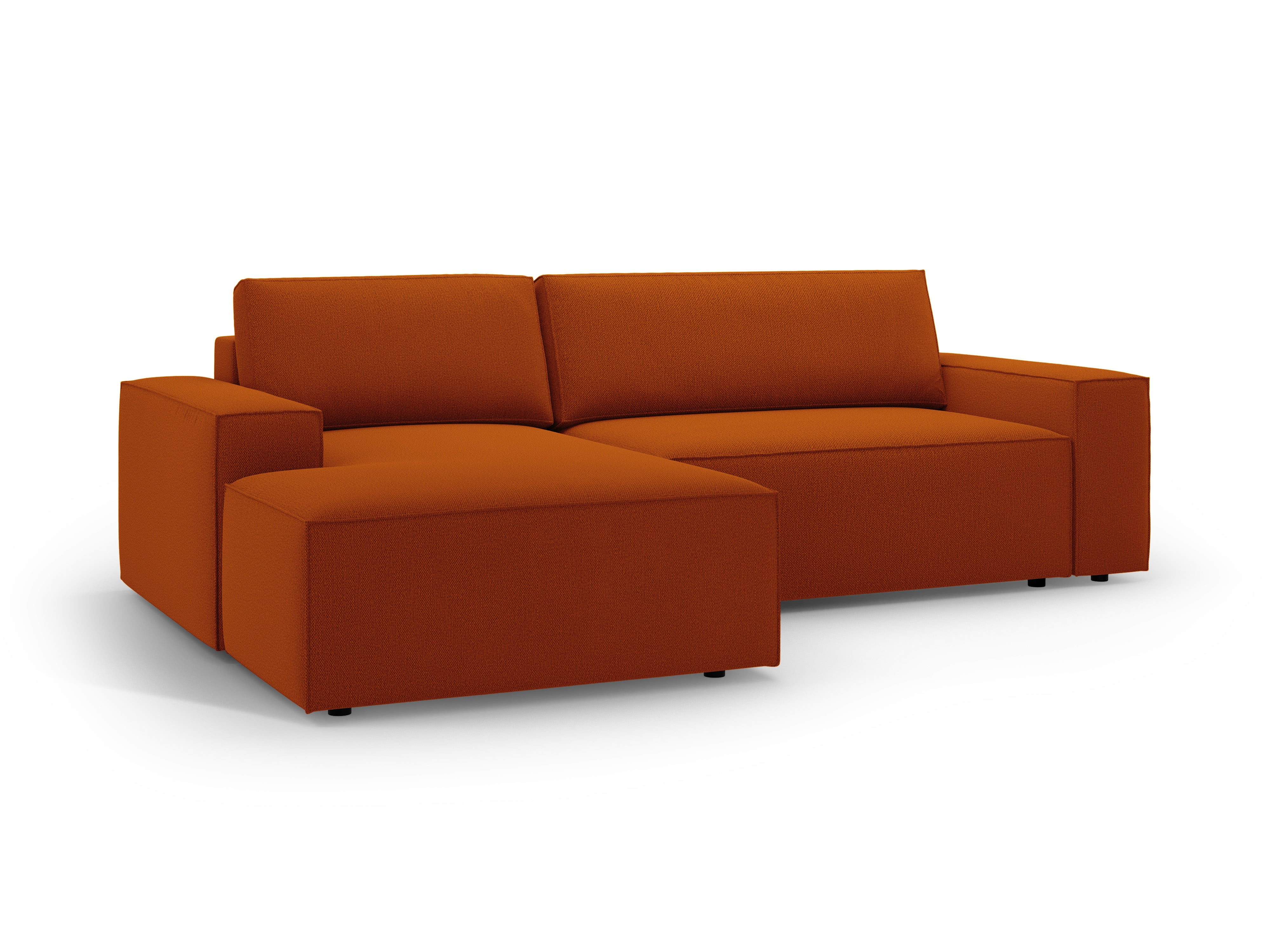 Left-sided corner sofa bed JODIE terracotta