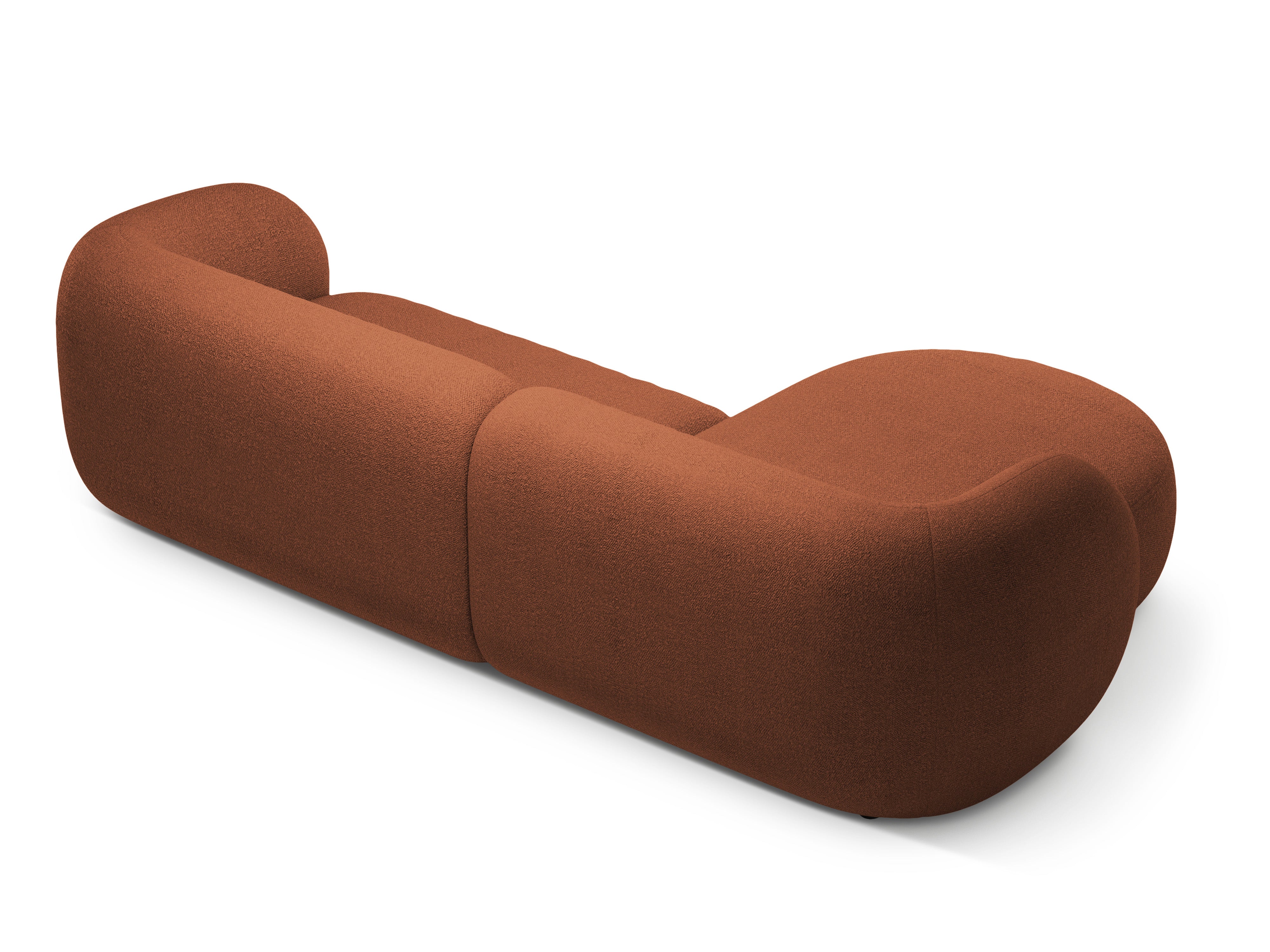 Rohová sedačka ľavostranná 3-miestna KATE terrakota boucle