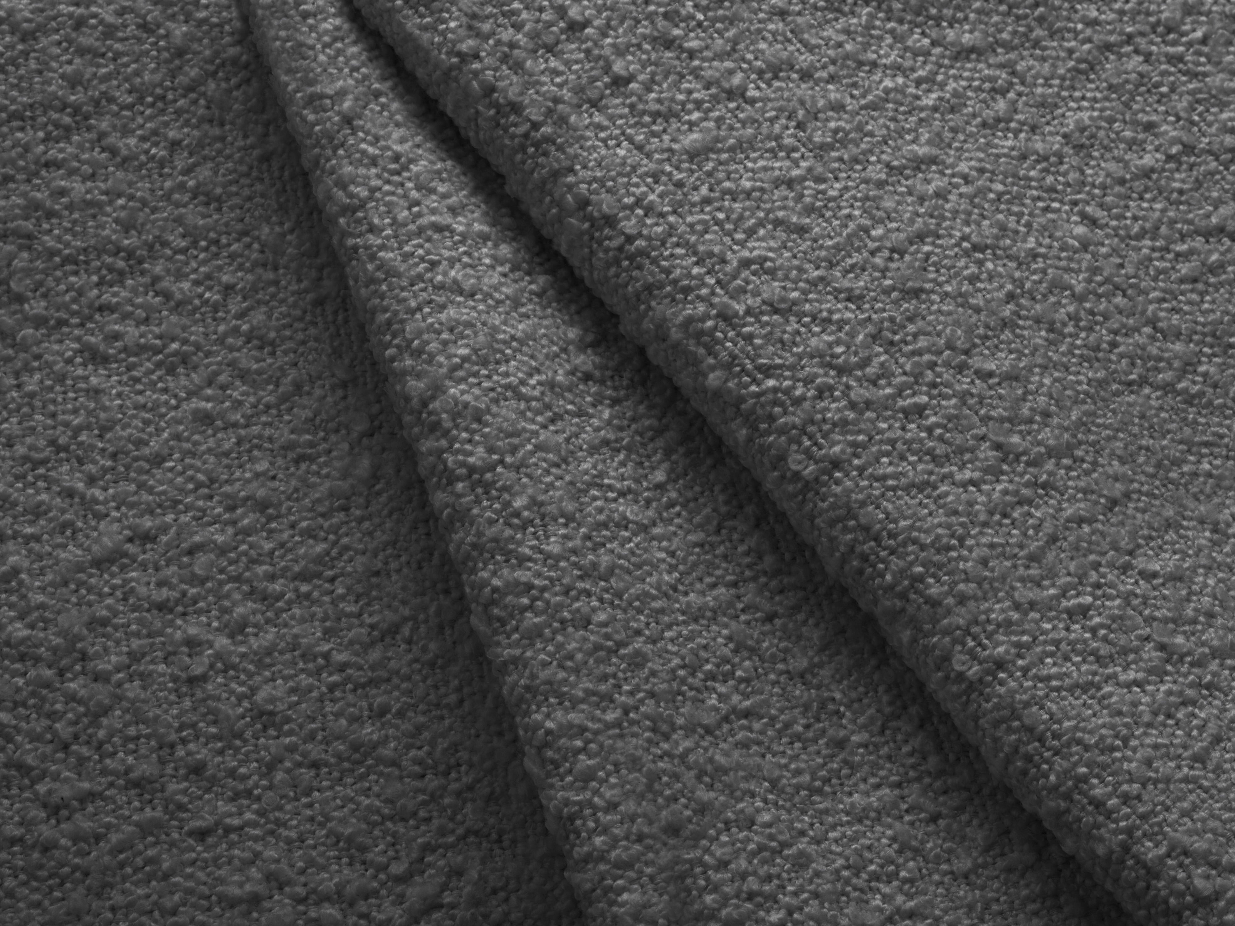 Pravostranný rohový trojmiestny gauč KATE tmavosivý boucle