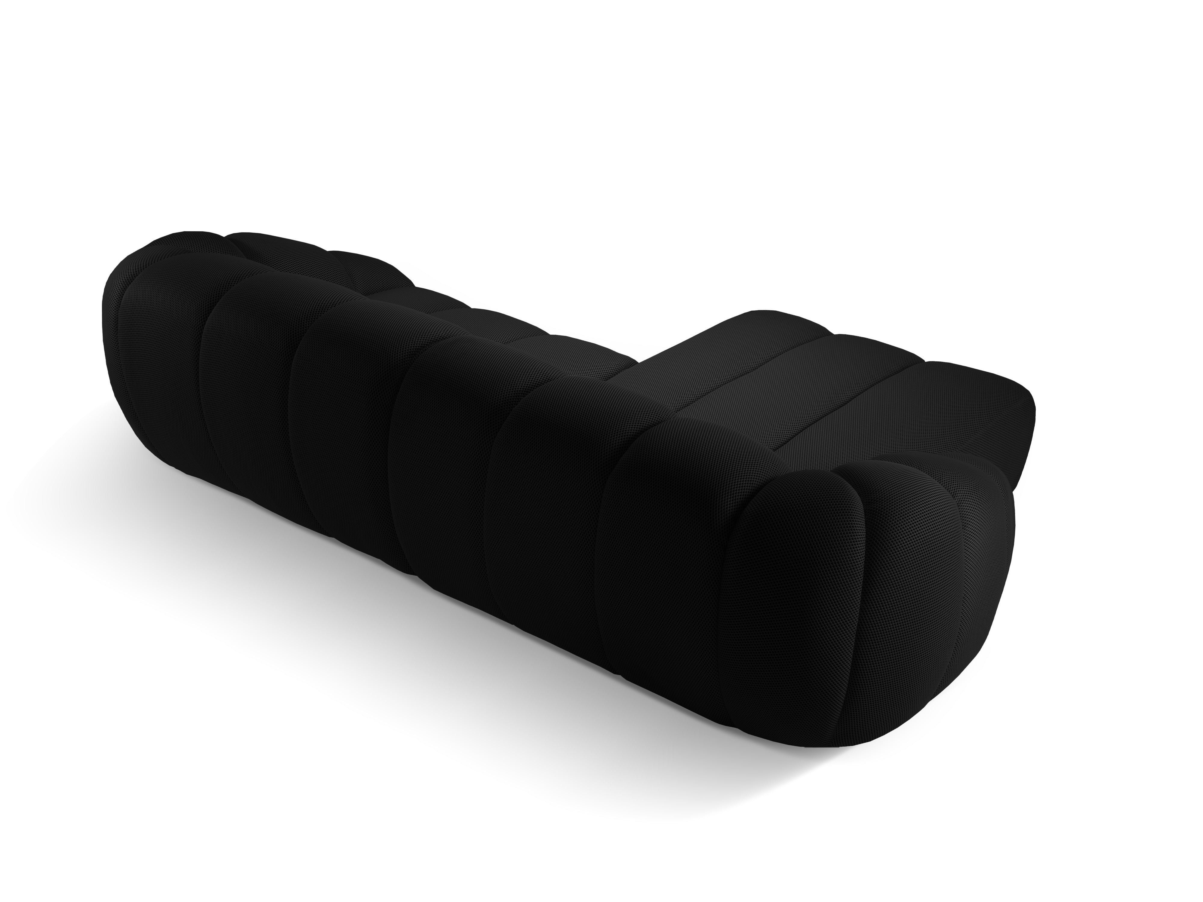 Left-facing 4-seater corner sofa DIANA black