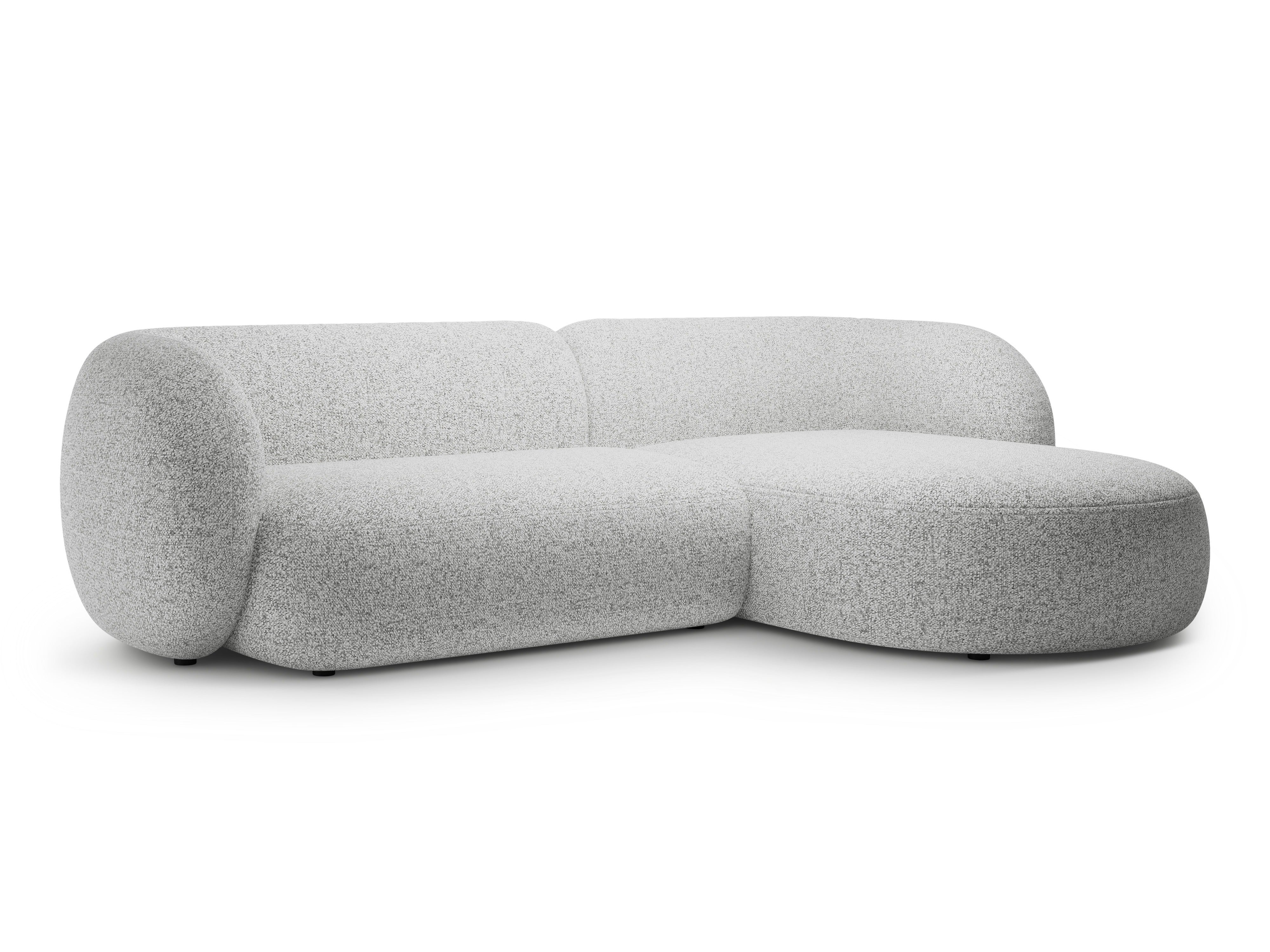Right-facing 3-seater sofa KATE light gray mélange