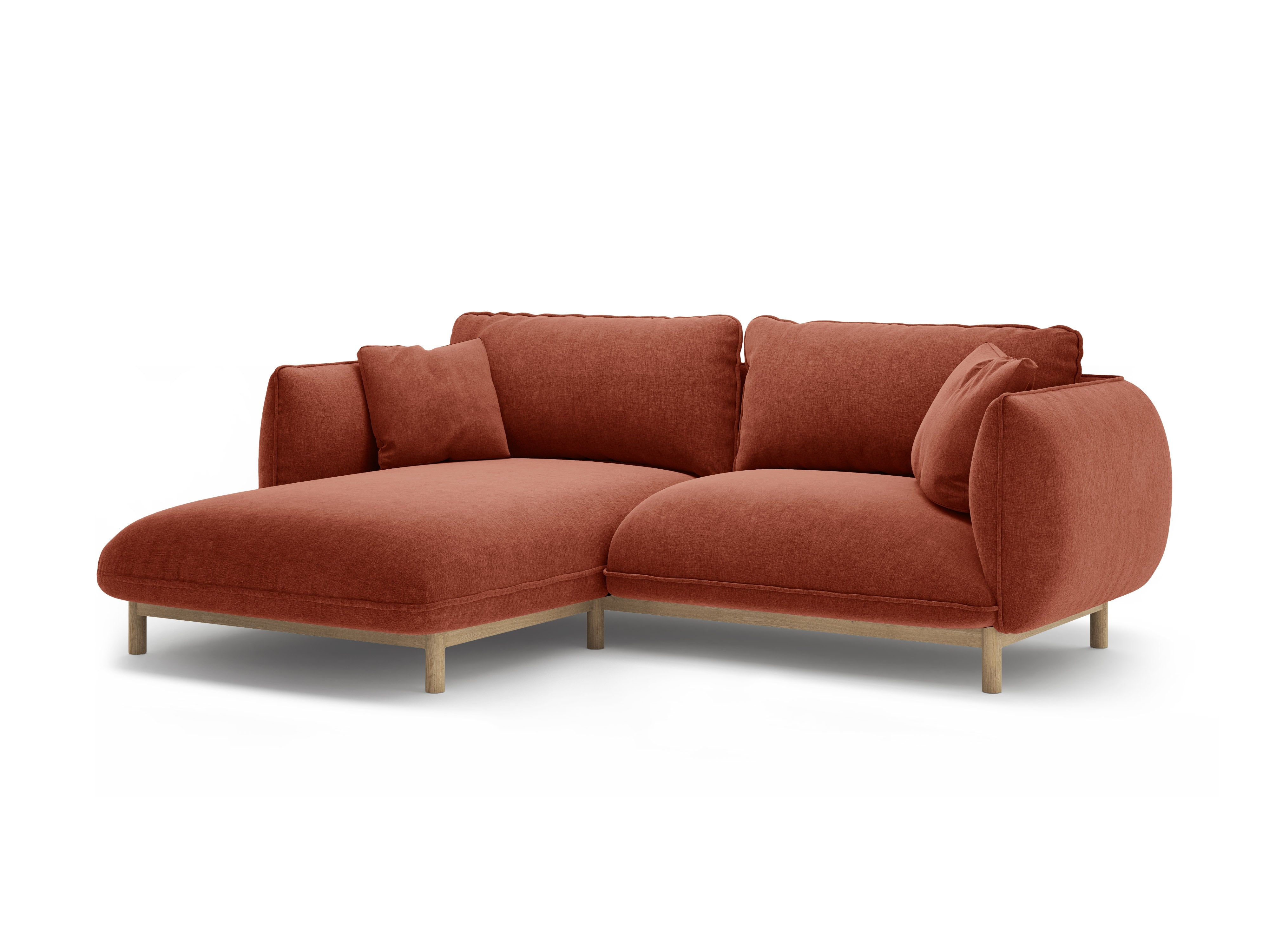Left-sided corner sofa ADA in chestnut chenille