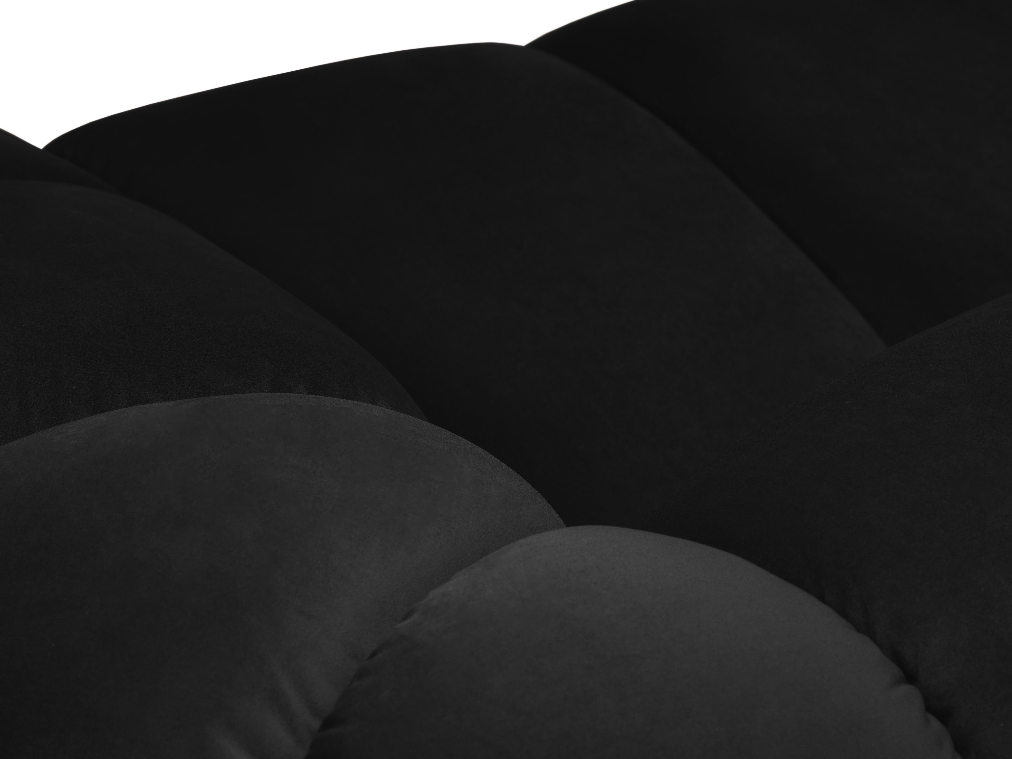 Velvet corner sofa for 4 people left-sided DIANA black