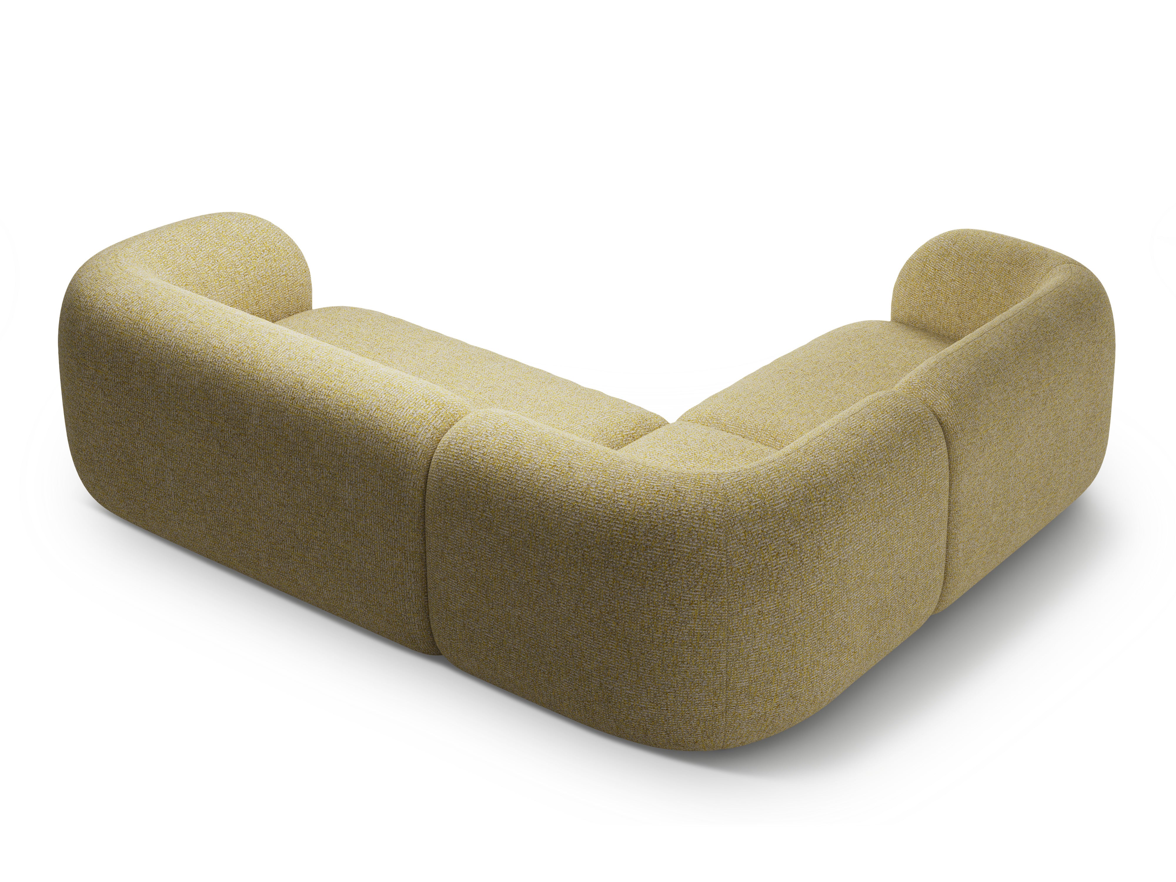 Left-sided corner sofa for 4 people KATE yellow mélange