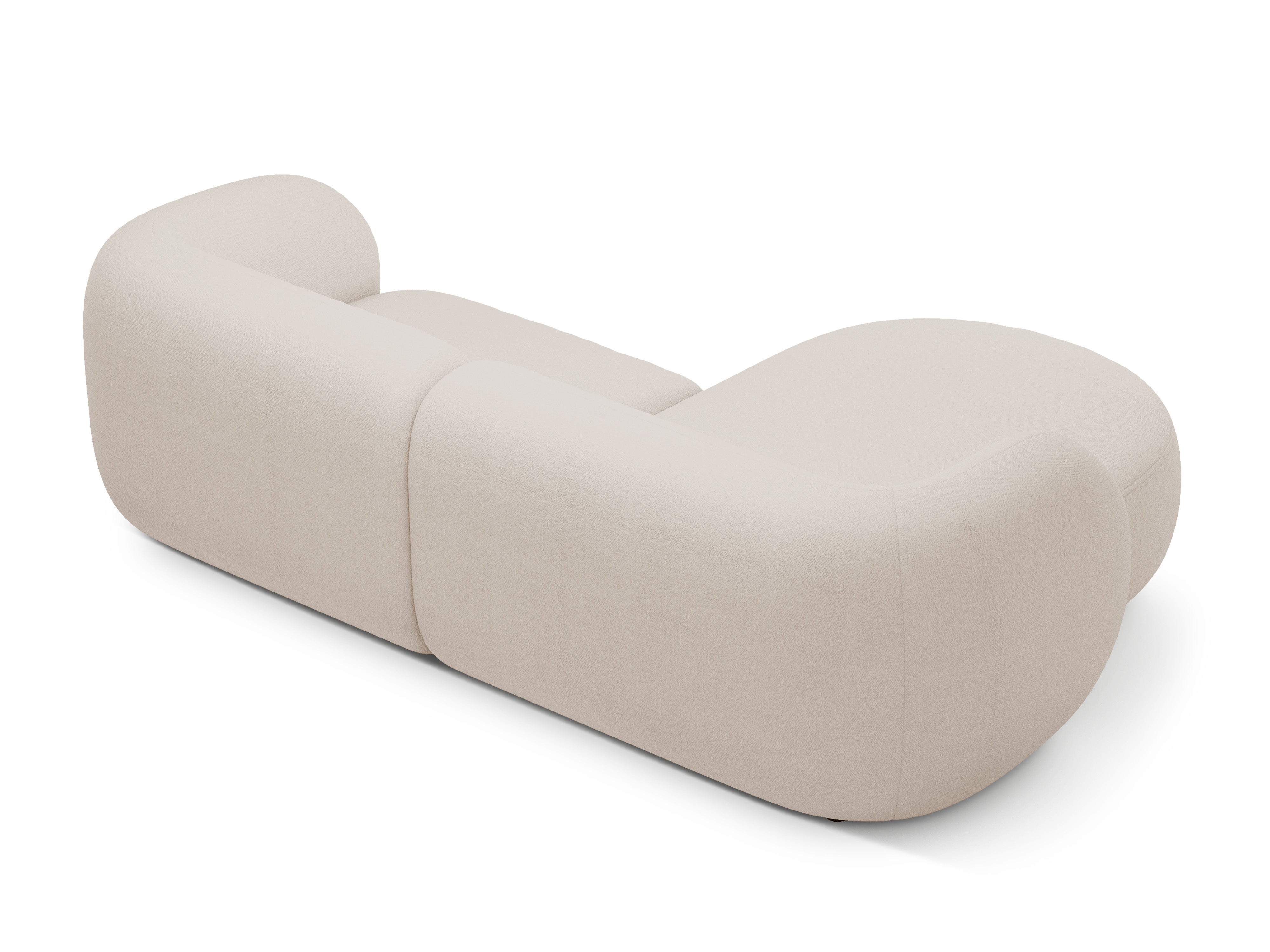 Rohová sedačka ľavostranná 2-miestna KATE béžová boucle