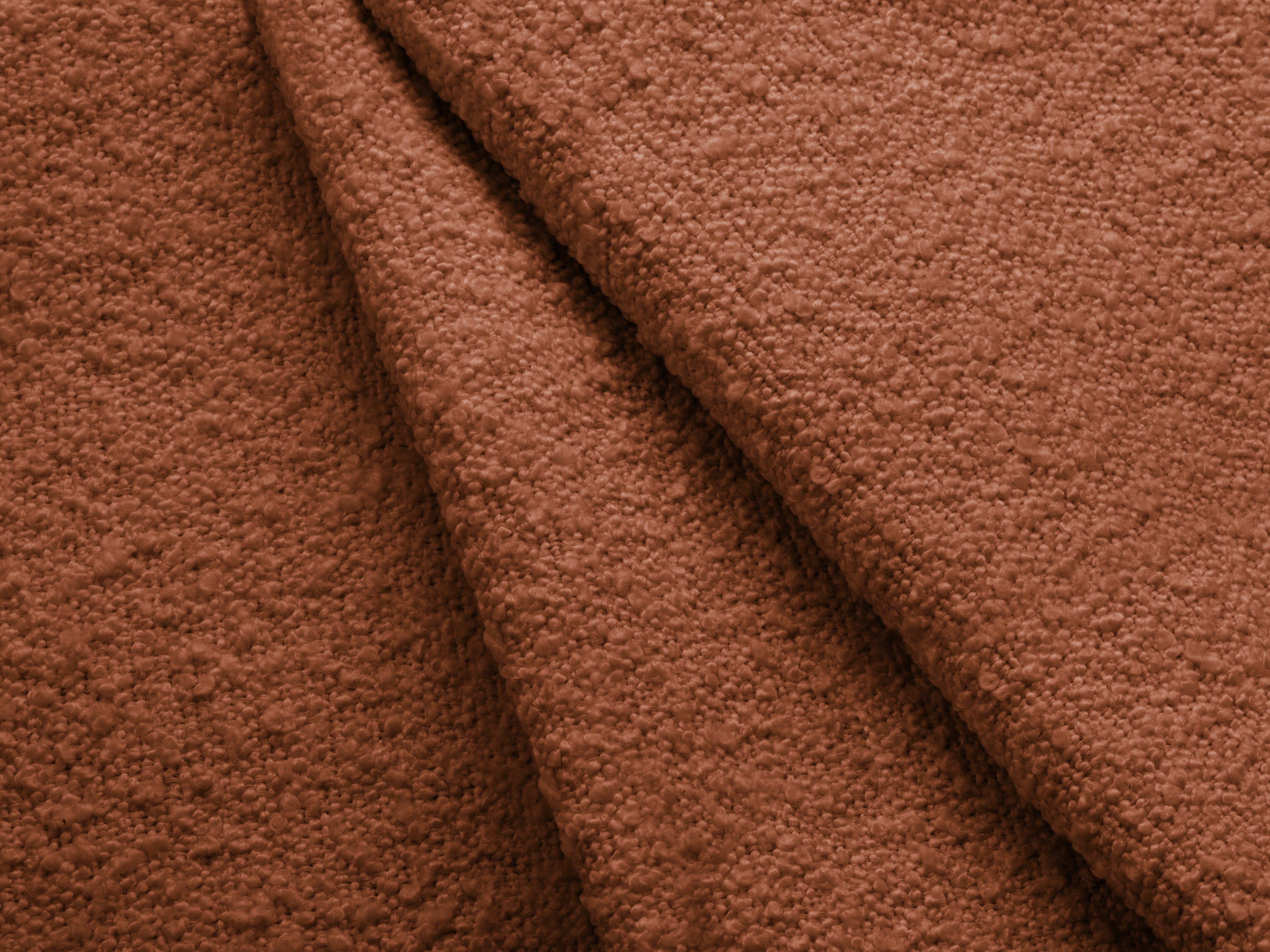 Right-facing 2-seater sofa KATE terracotta boucle