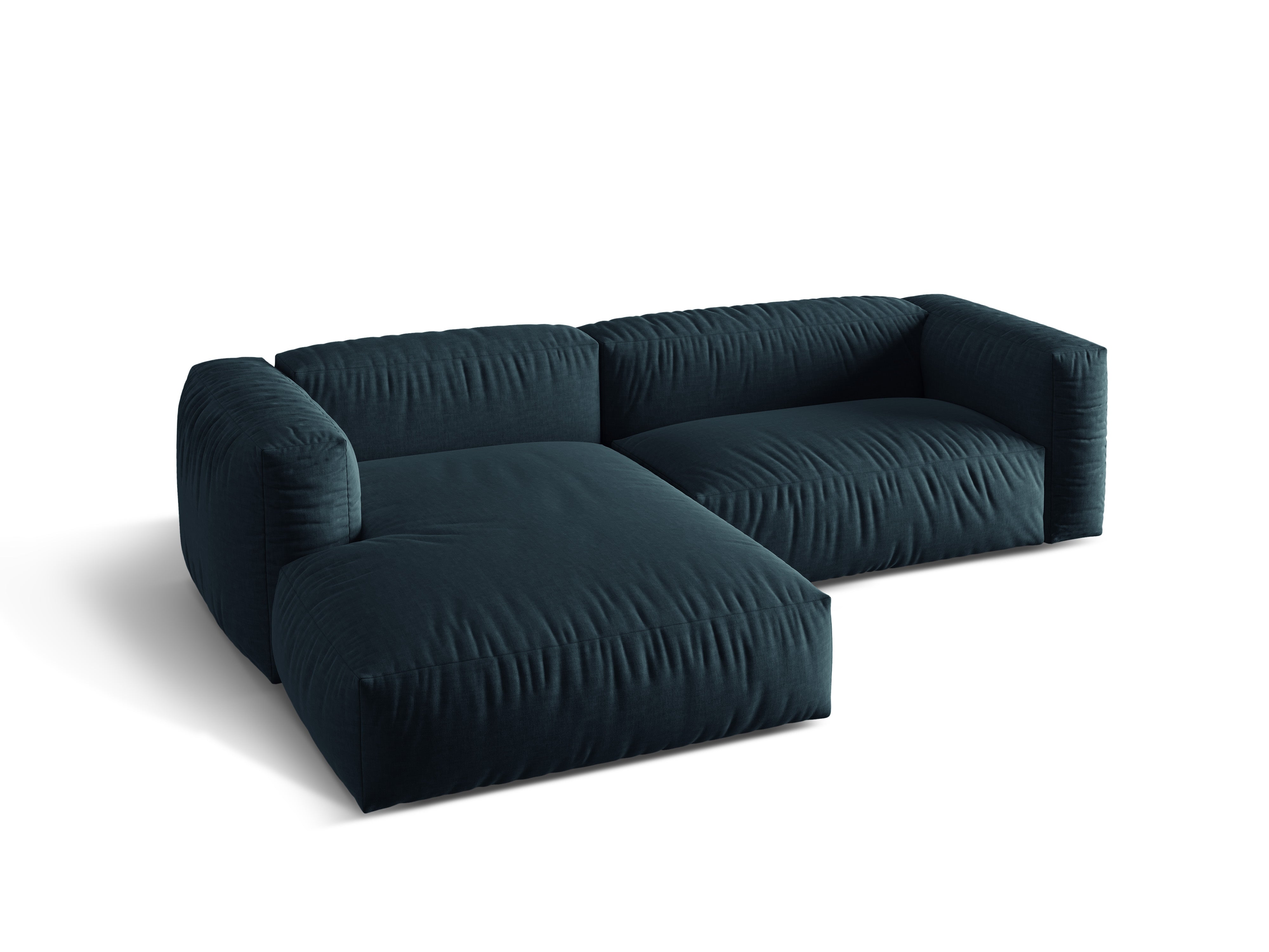 Rohová sedačka ľavostranná 2-miestna MARTINA džínová modrá