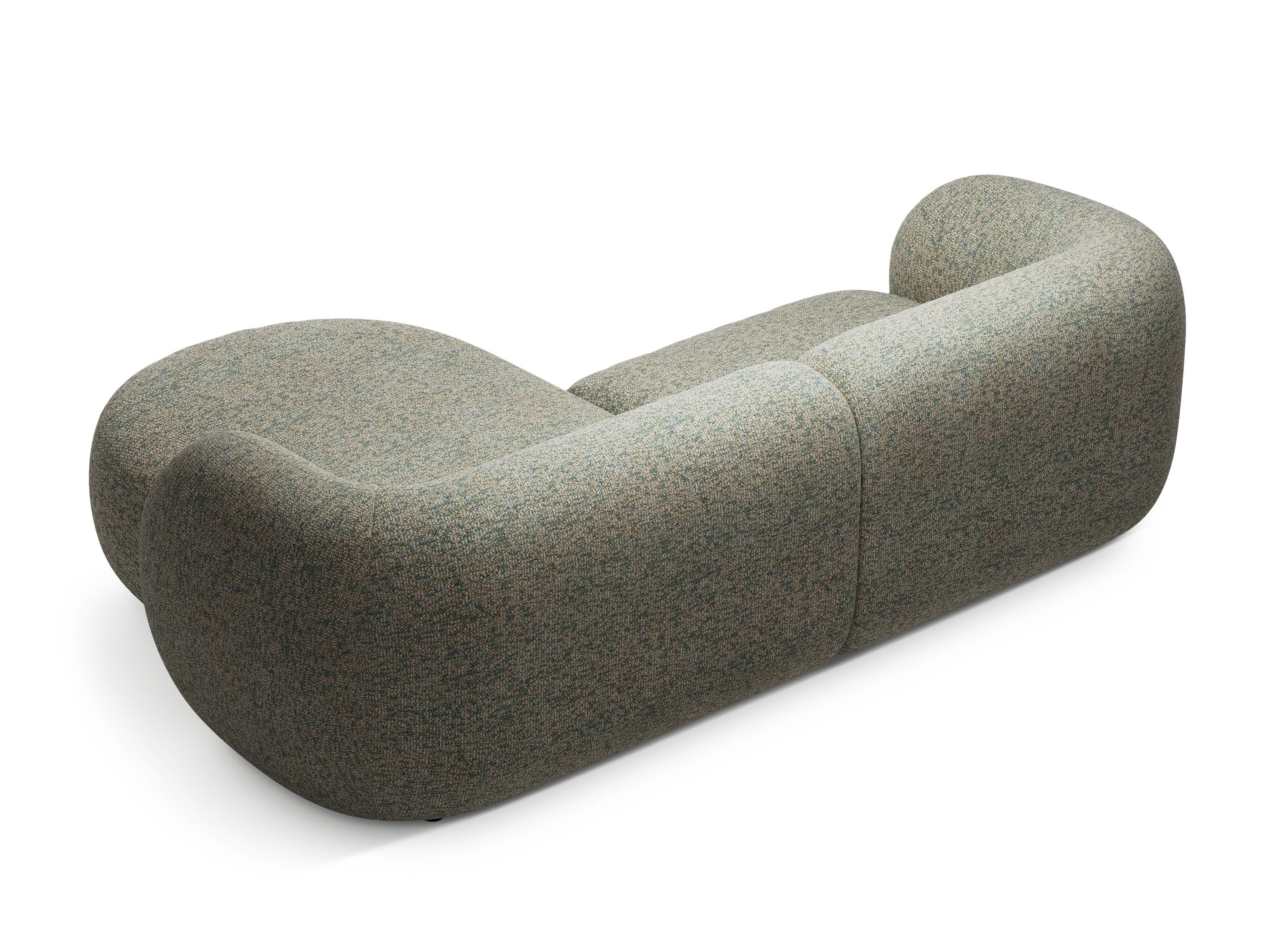 Right-facing 2-seater sofa KATE light green mélange