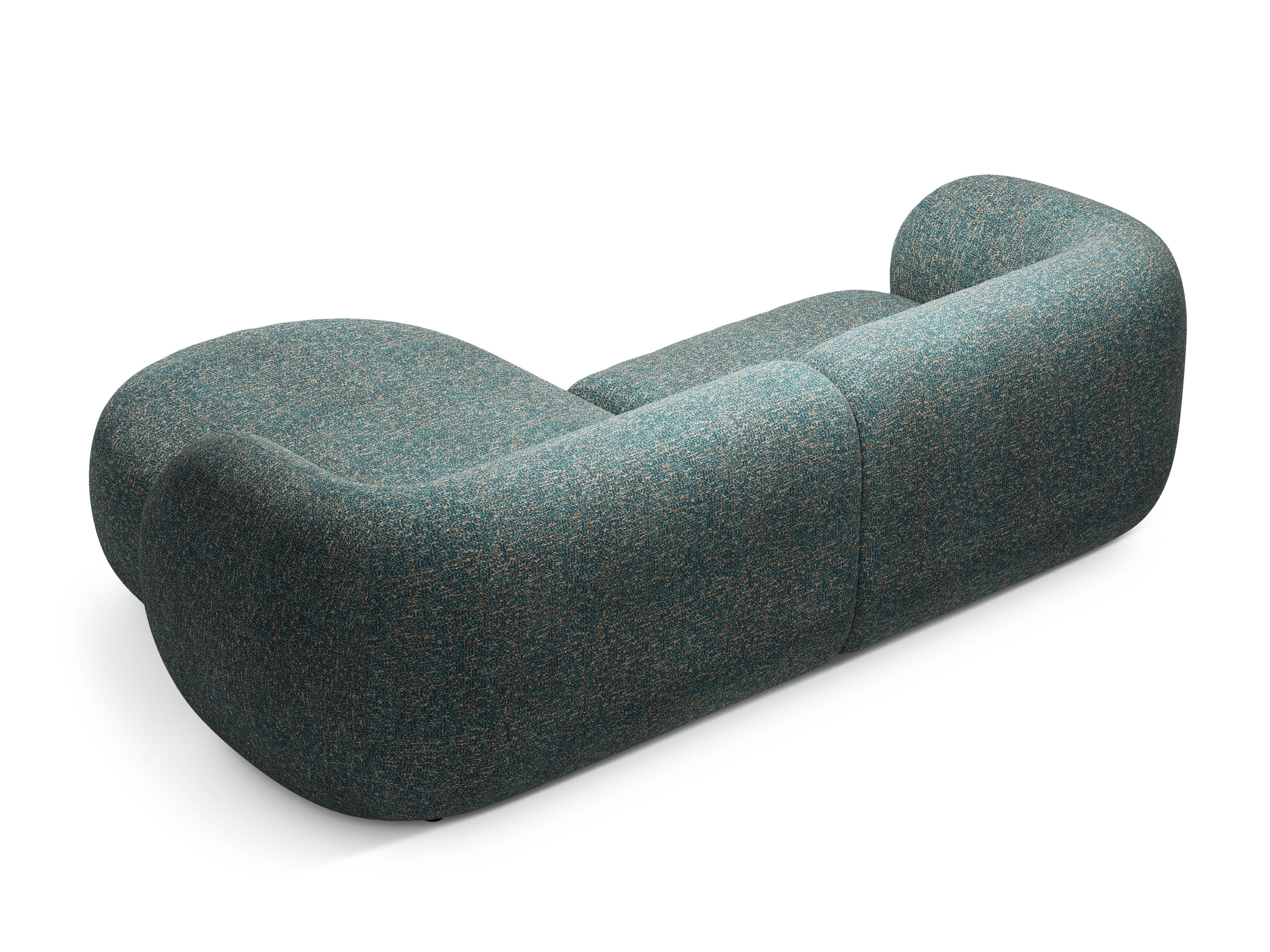 Pravostranný rohový dvojmiestny gauč KATE modrý melír