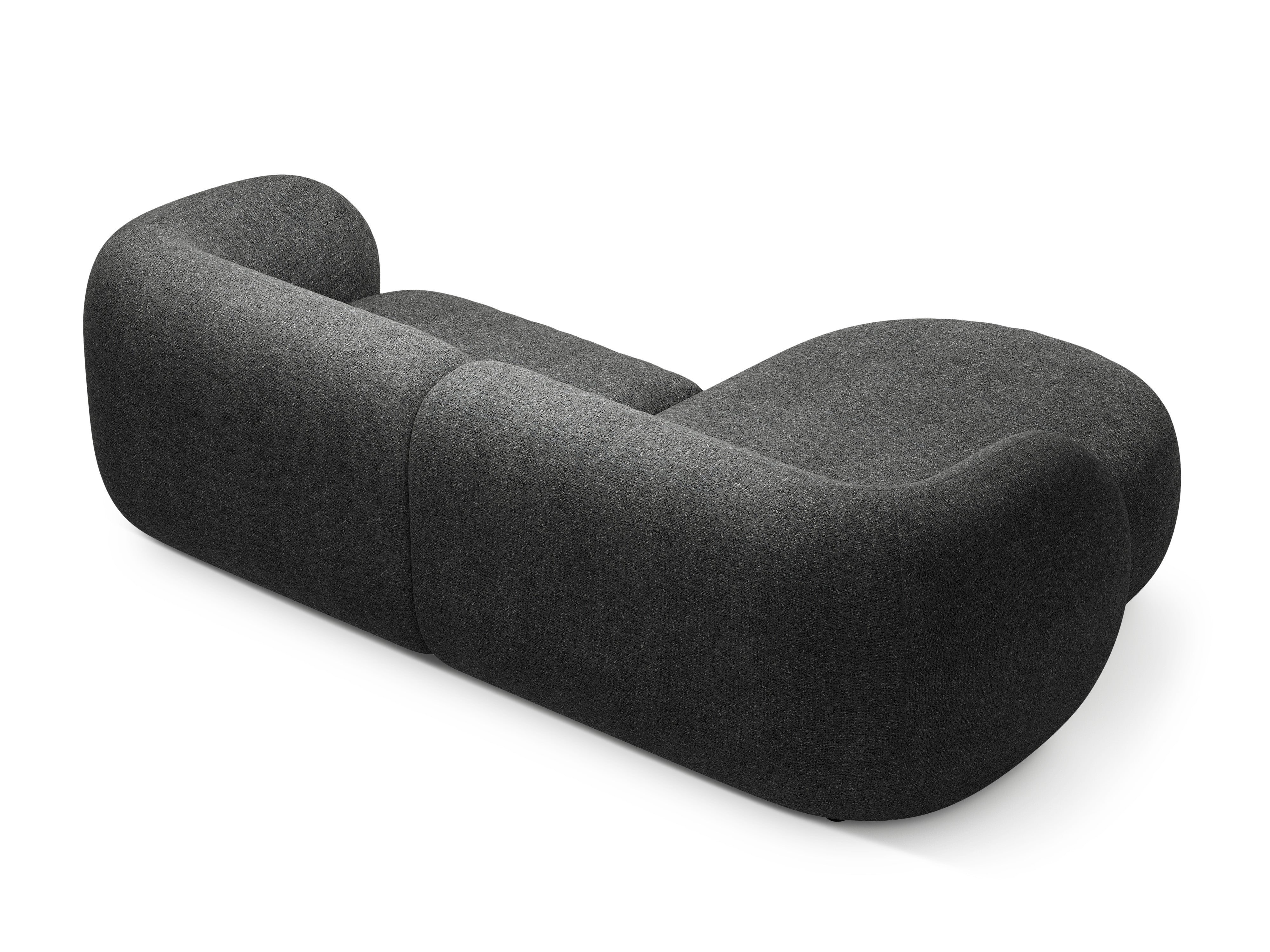 Rohová sedačka ľavostranná 2-miestna KATE tmavosivý melír