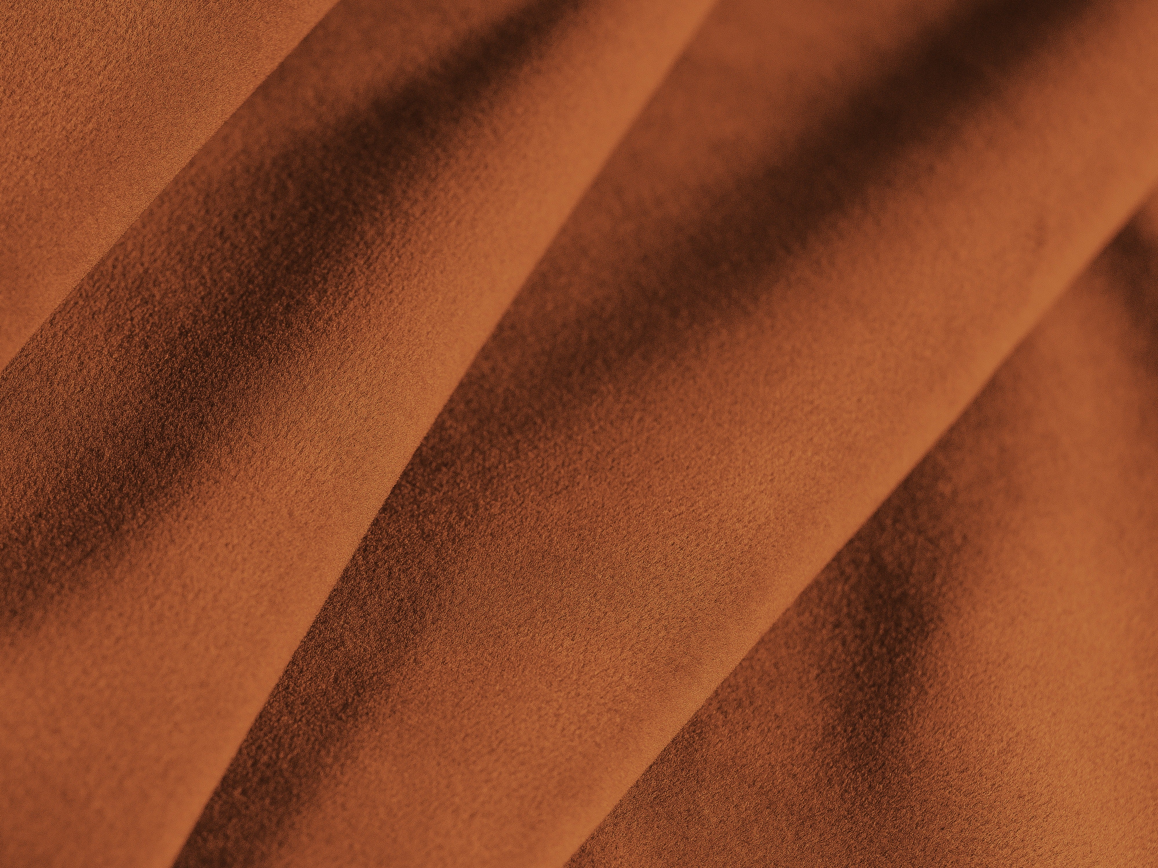 Rohová sedačka z sametu pravostranná 2-miestna KATE terrakota