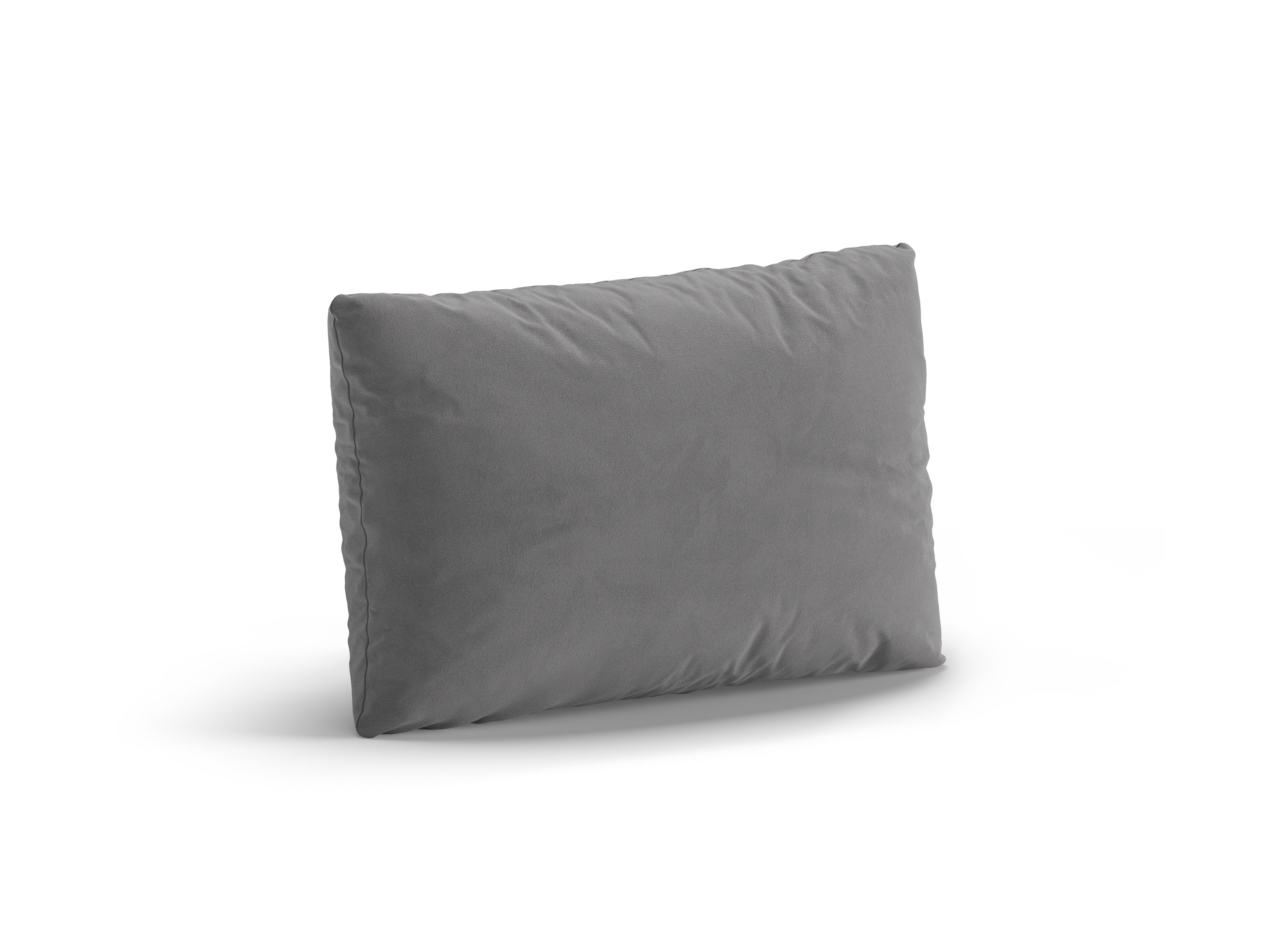 Vankúš z jemného zamatového materiálu POPPY svetlosivý