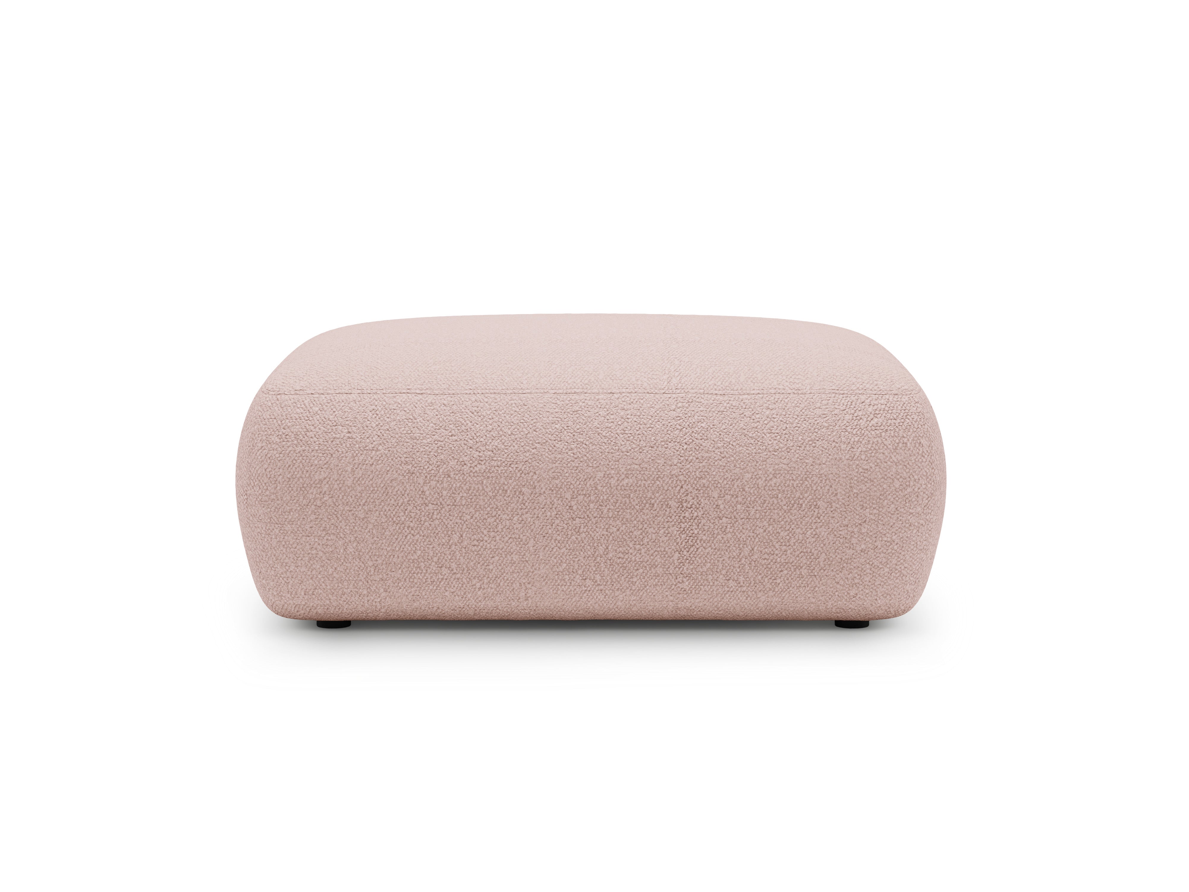 Rectangular pouf KATE pink boucle