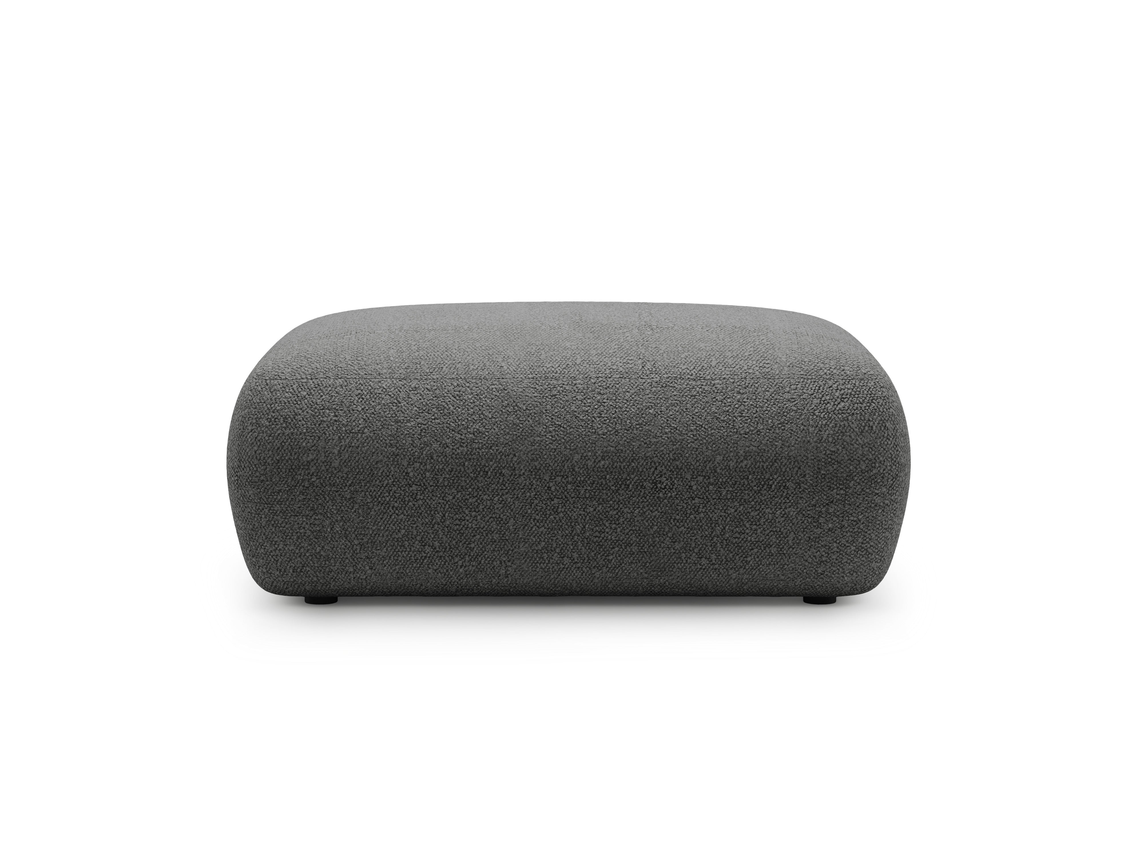 Rectangular pouf KATE dark gray boucle