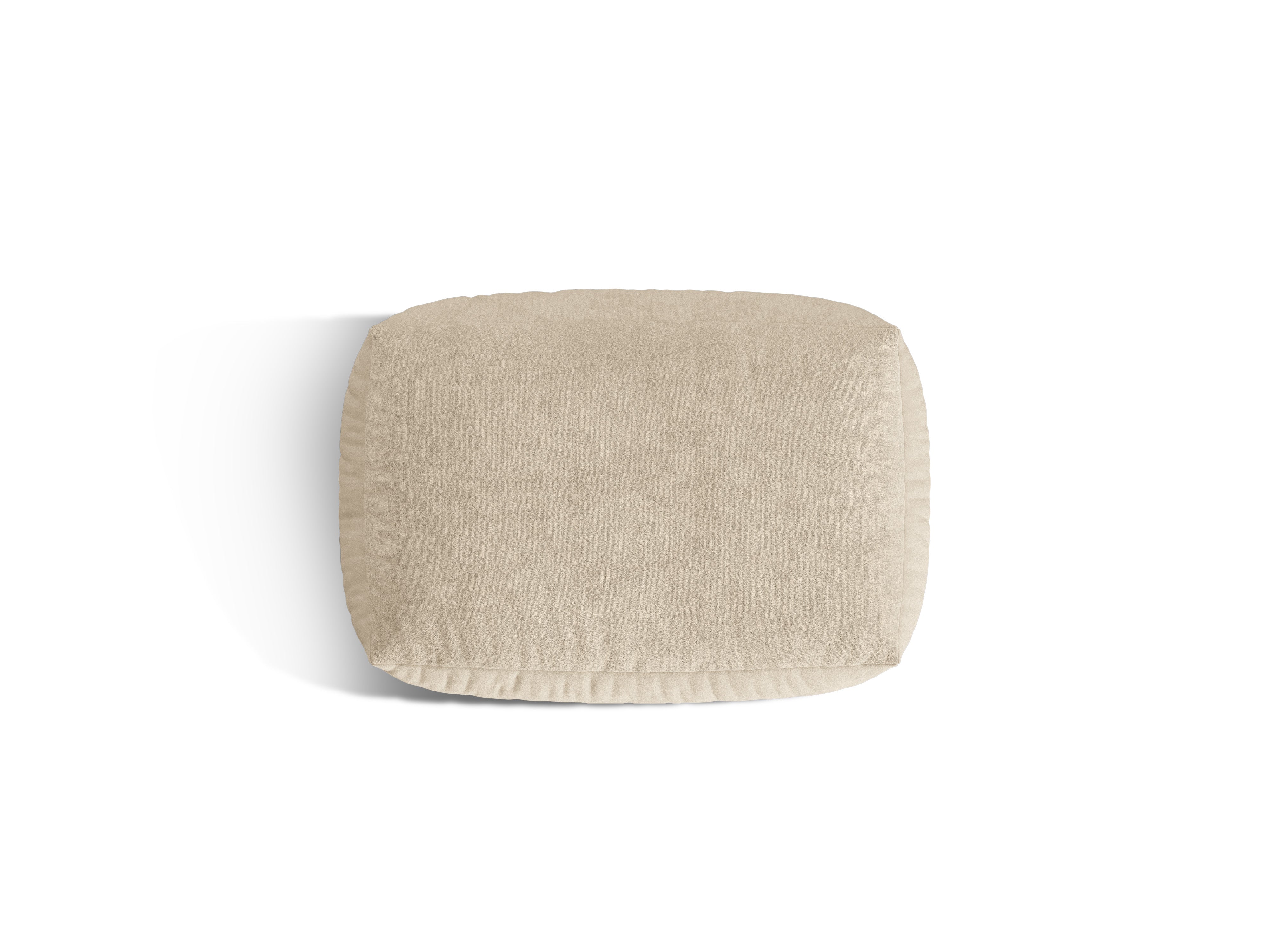 Velvet pouf Martin light beige
