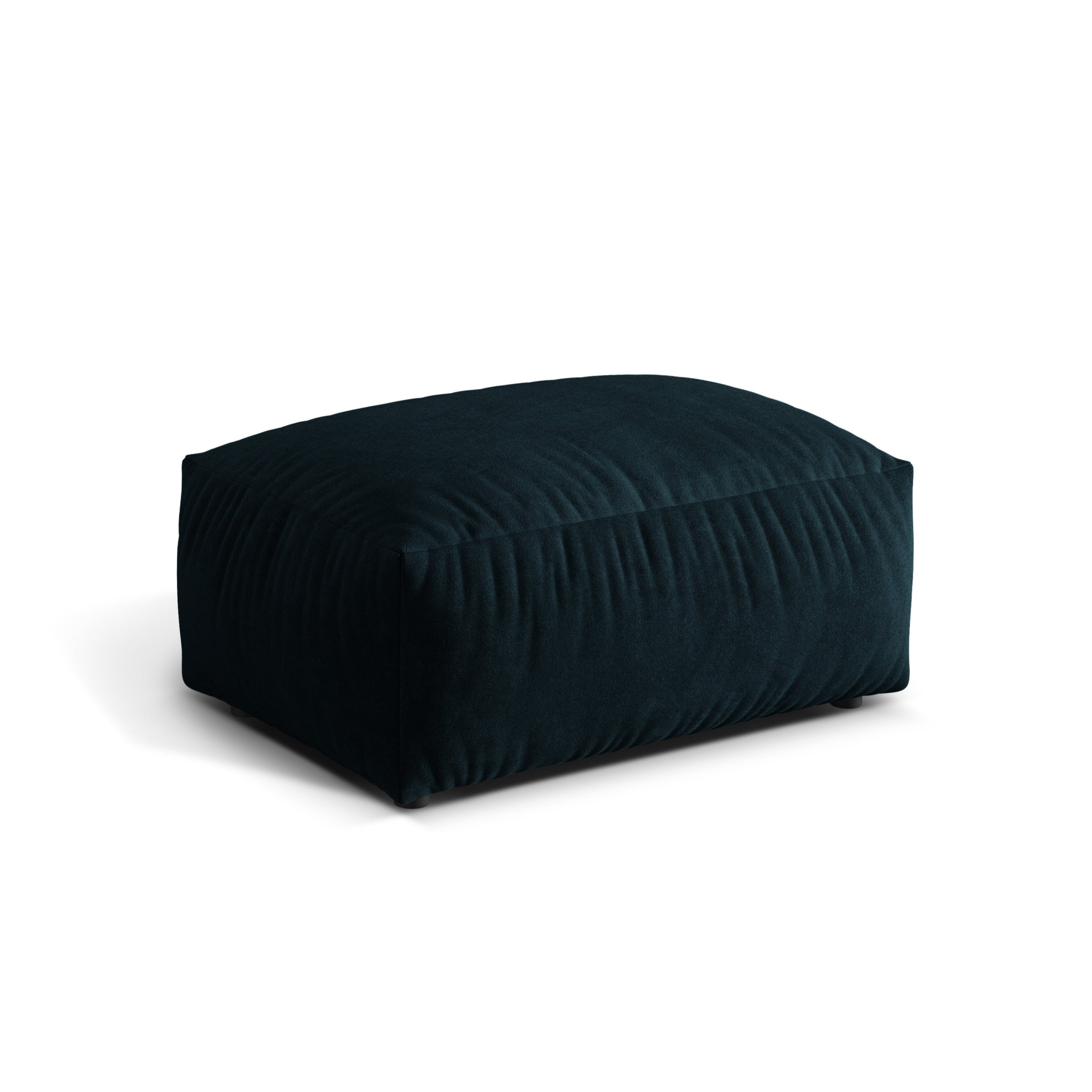 Martina velvet pouf navy blue Petrol
