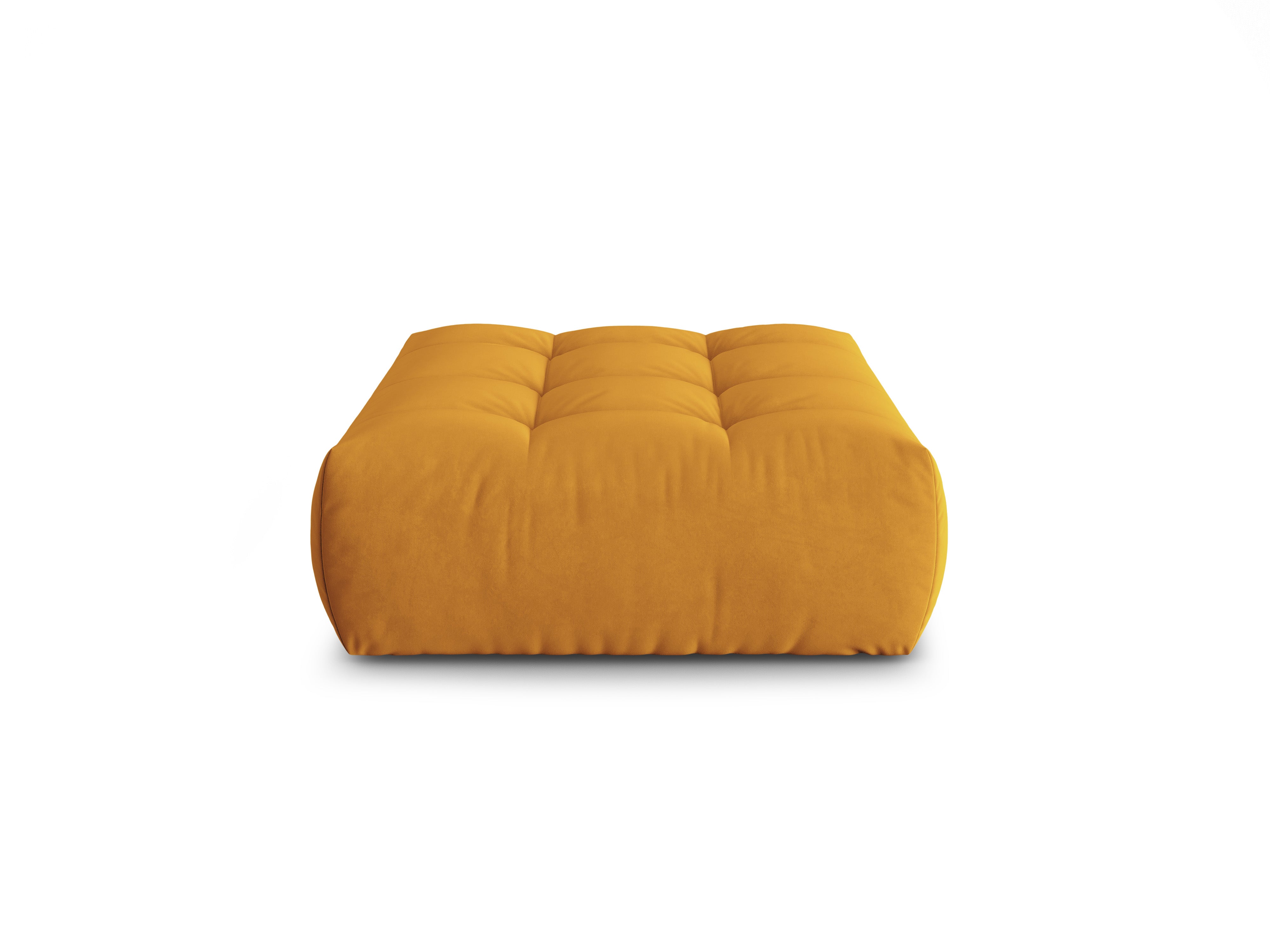 Velvet pouf BLOOM yellow