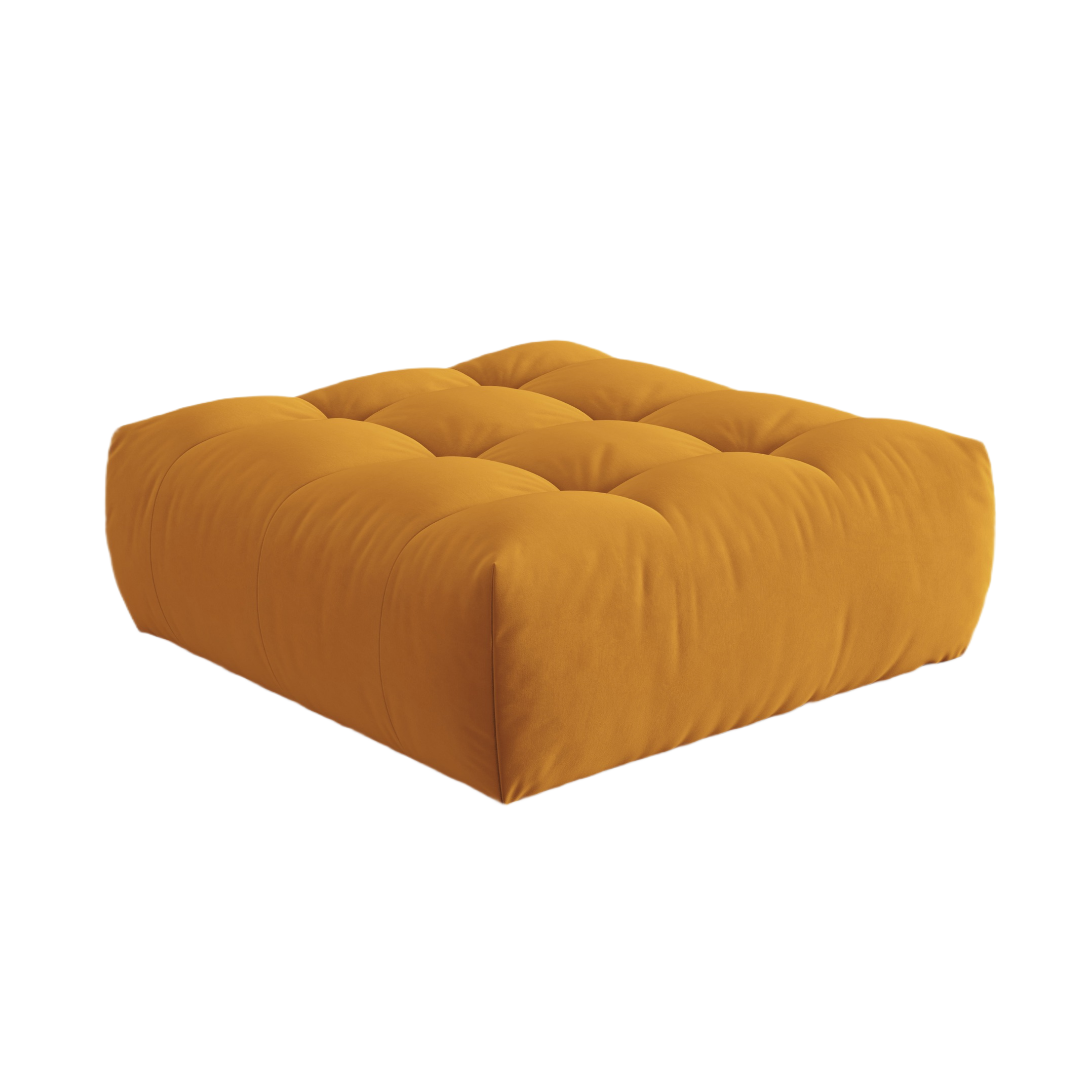 Velvet pouf BLOOM yellow