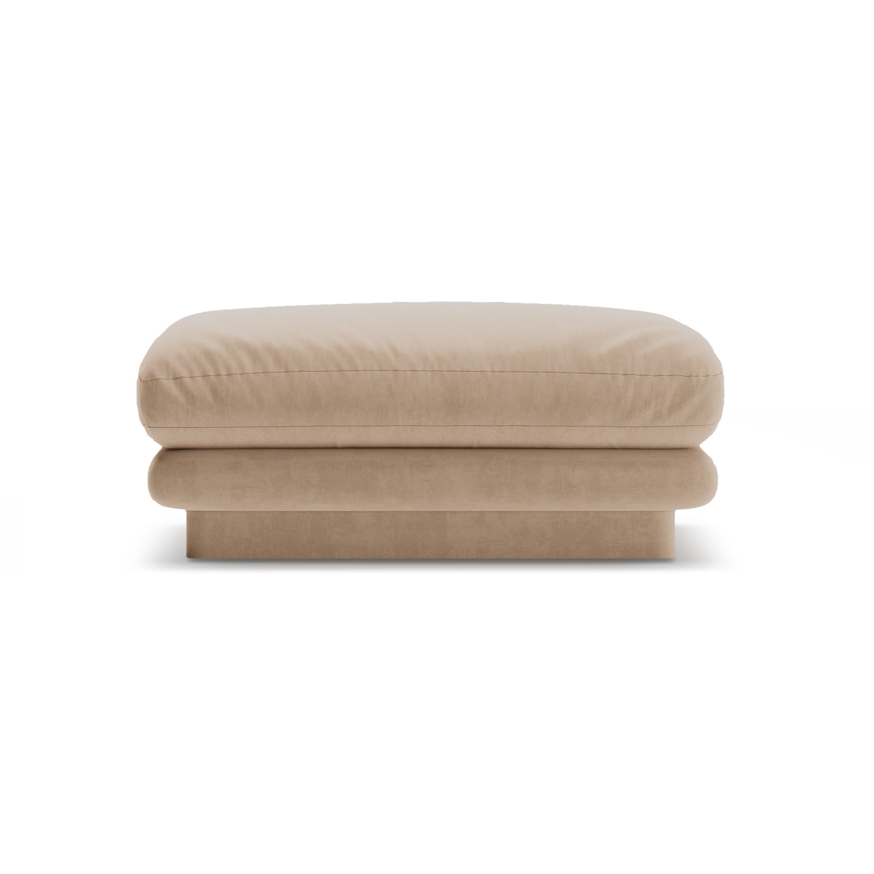 Pouf velvety sand torino
