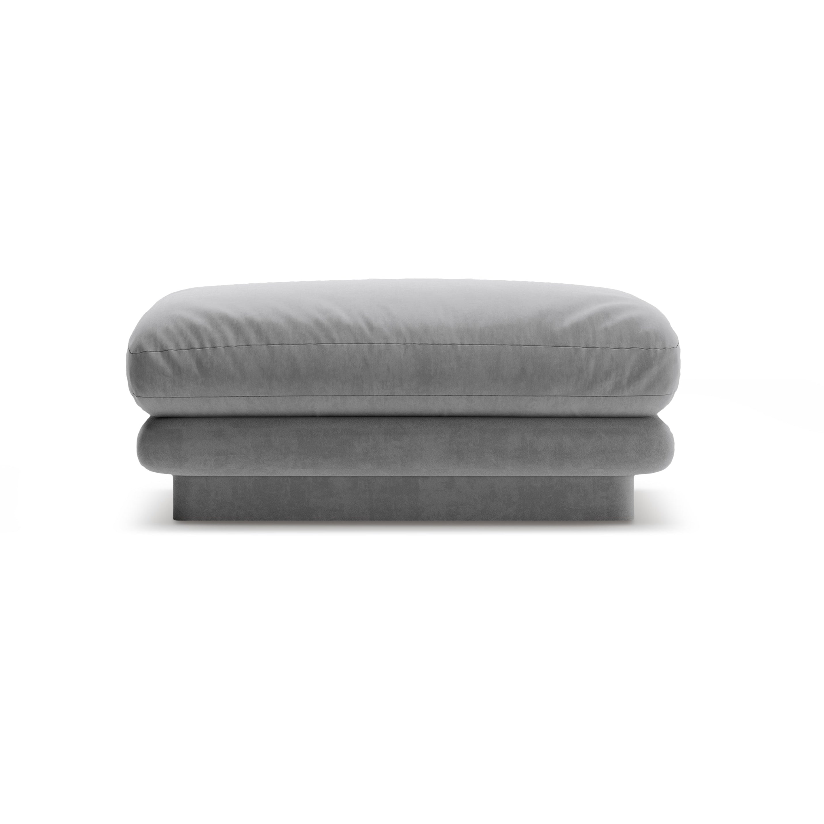 Pouf velvety torino light gray