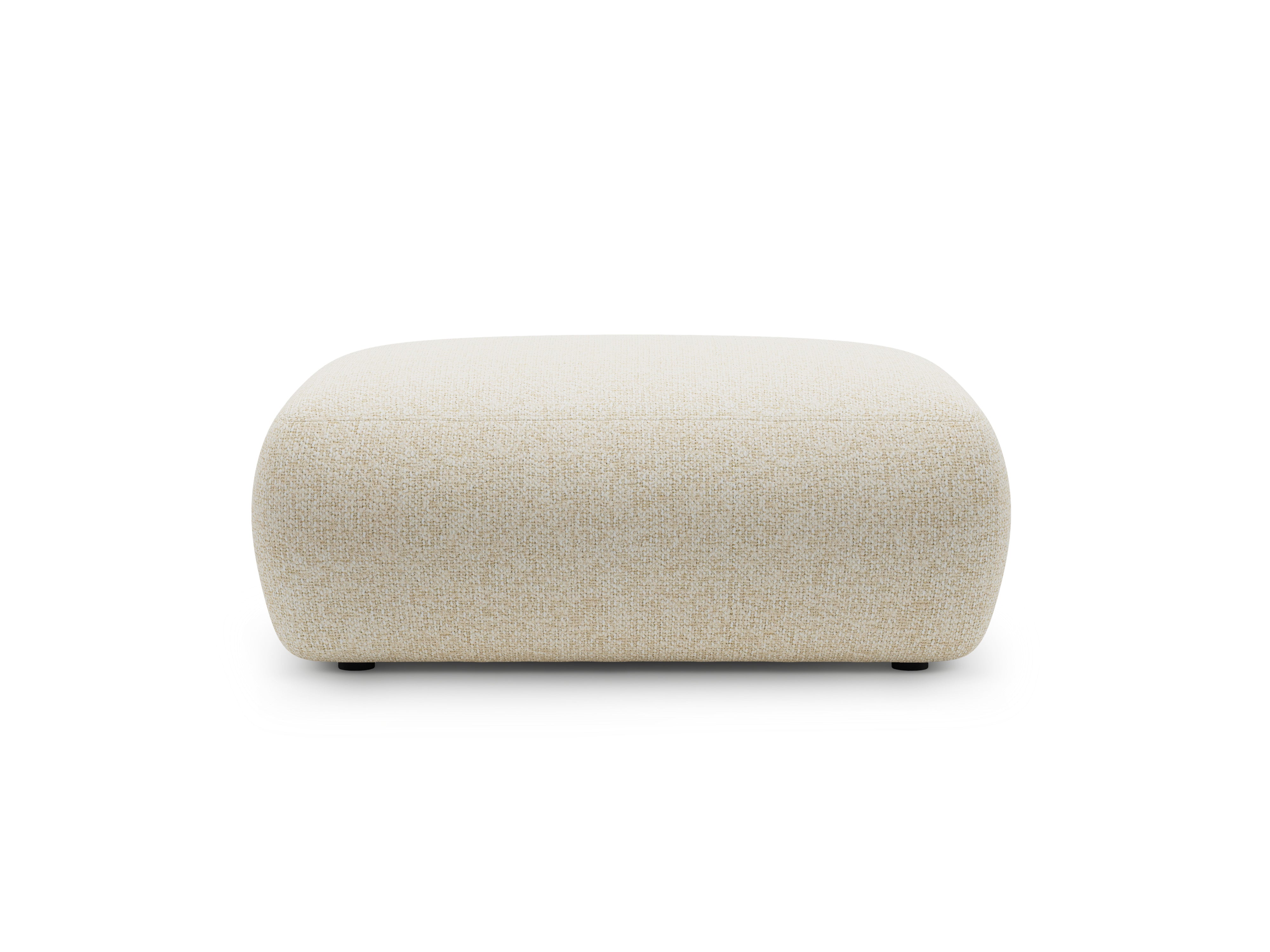 Rectangular pouf KATE light beige mélange