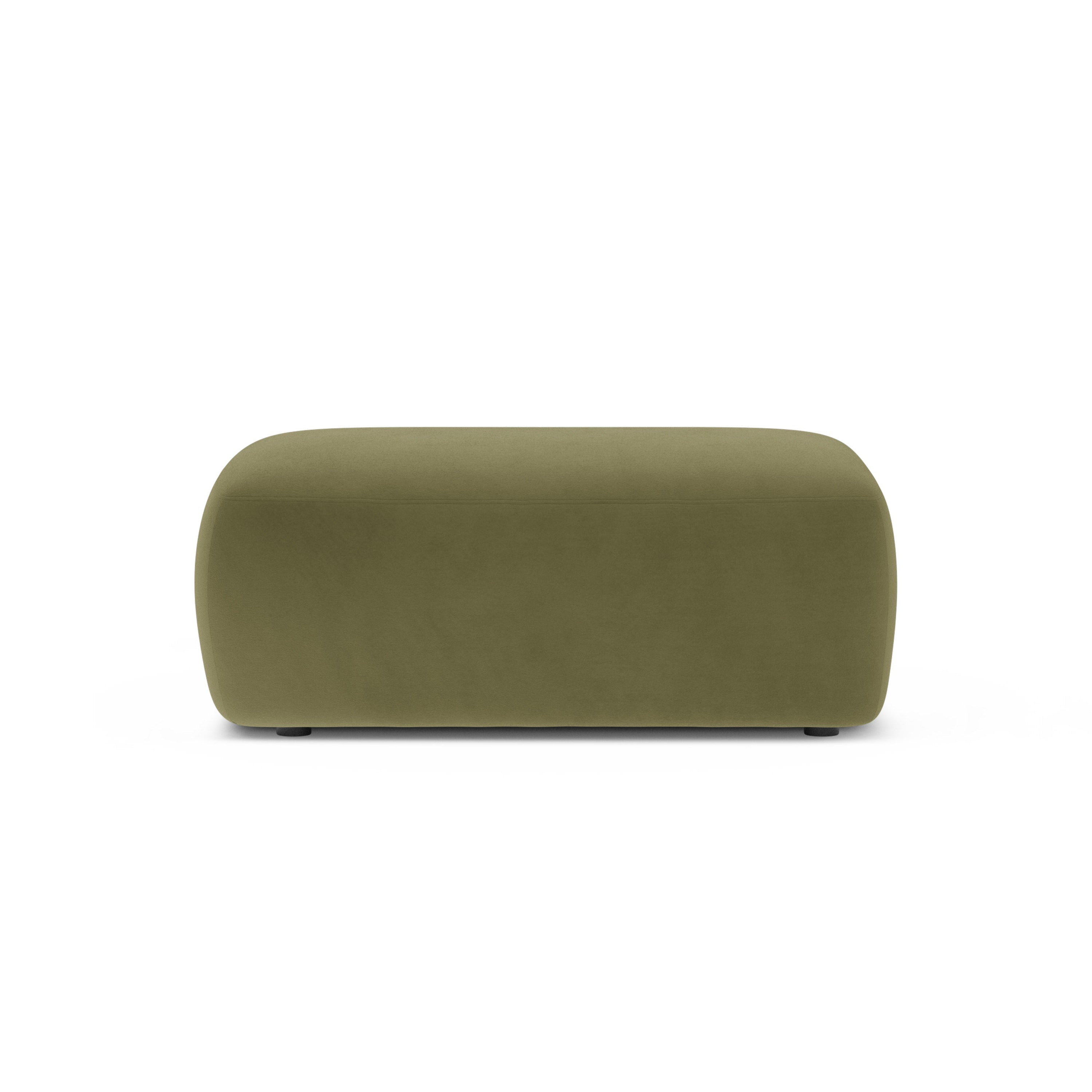 Rectangular Velvet Pouf KATE Green