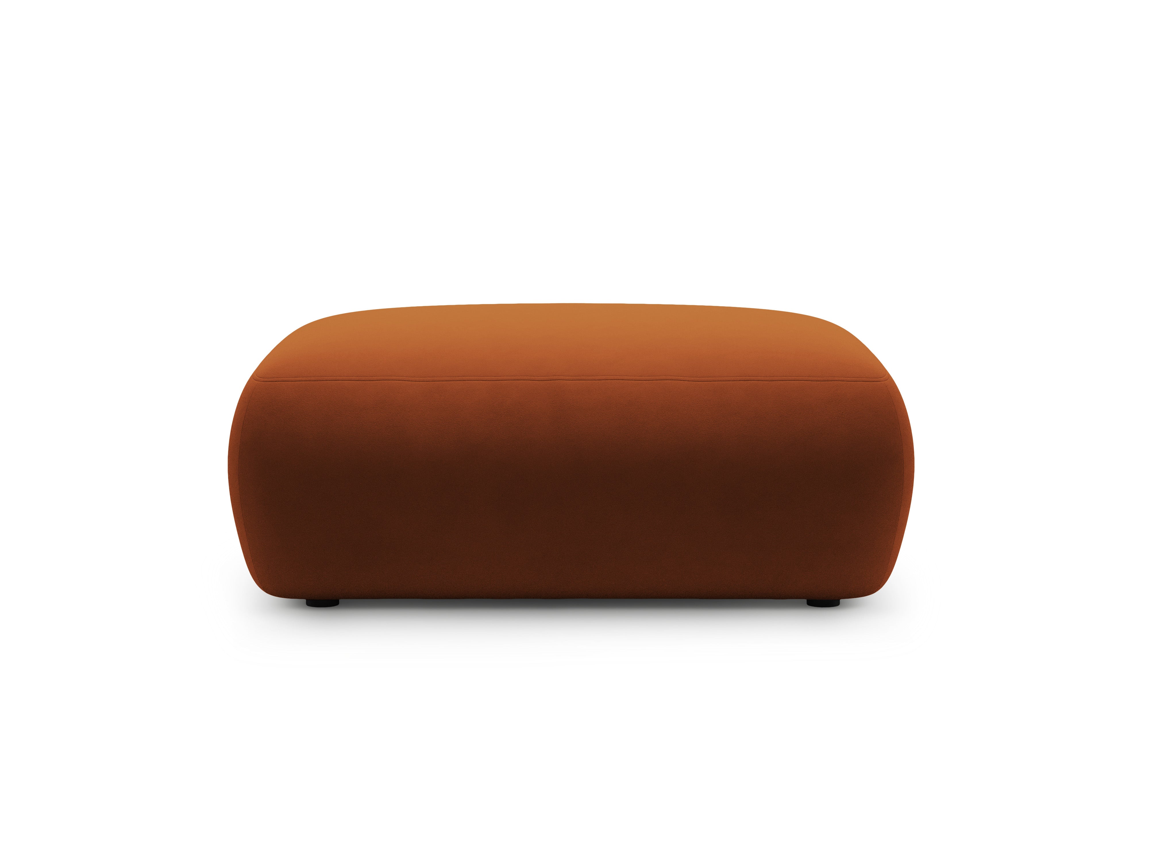 Rectangular Velvet Pouf KATE Terracotta
