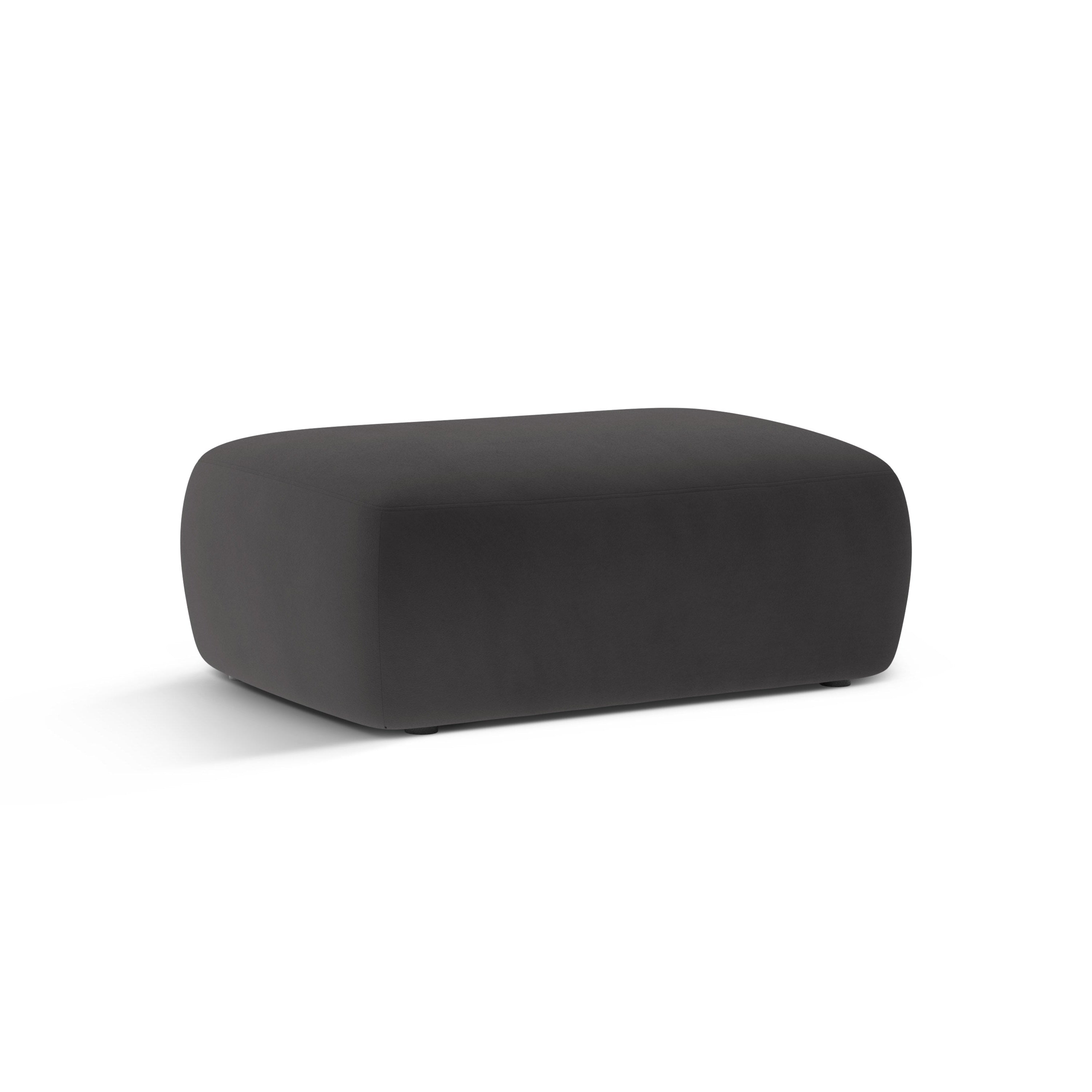 Rectangular Velvet Pouf KATE Dark Gray
