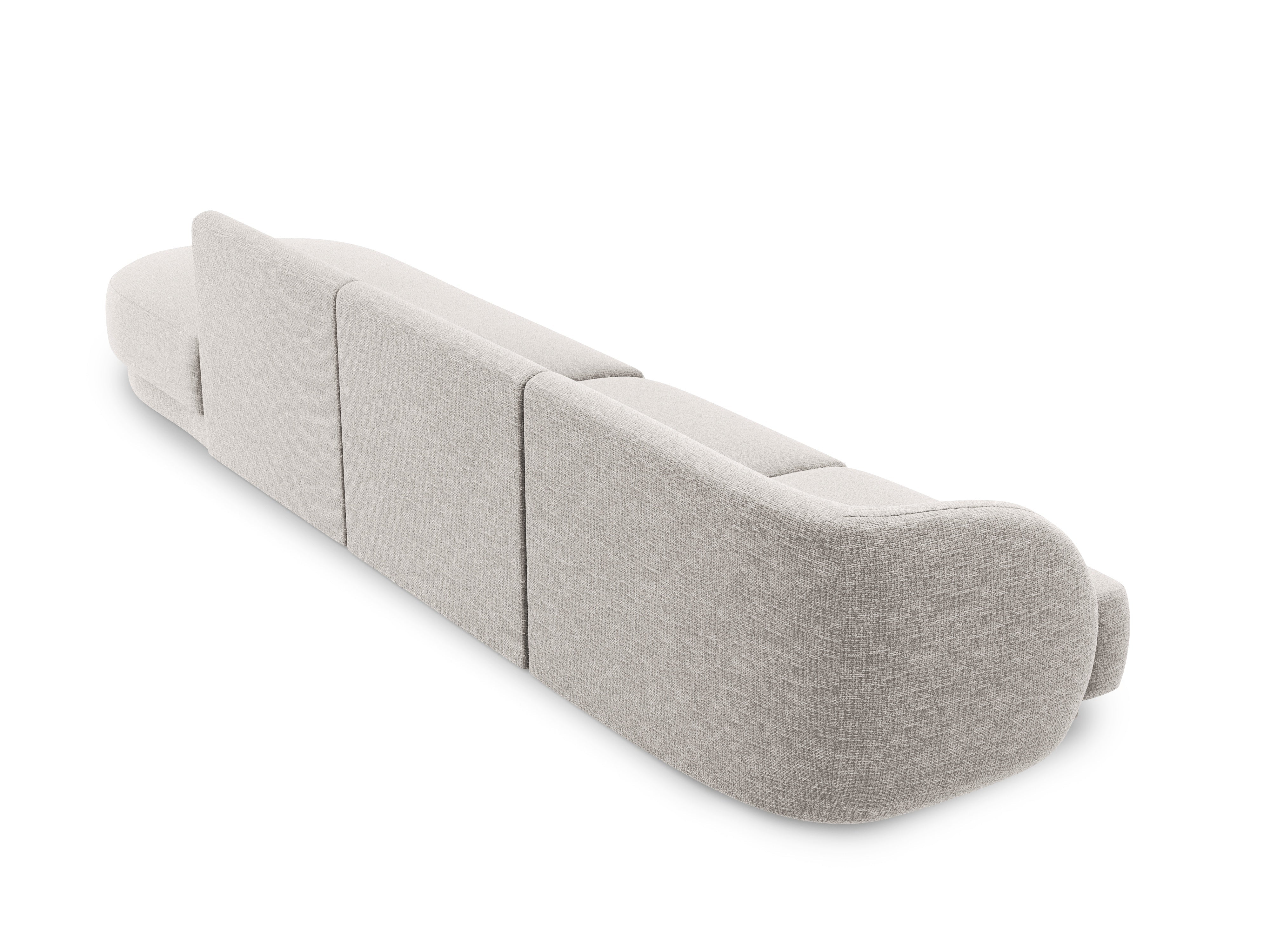 Sofa otvorená pravostranná 4-osobová otvorená MILEY šedý szenil