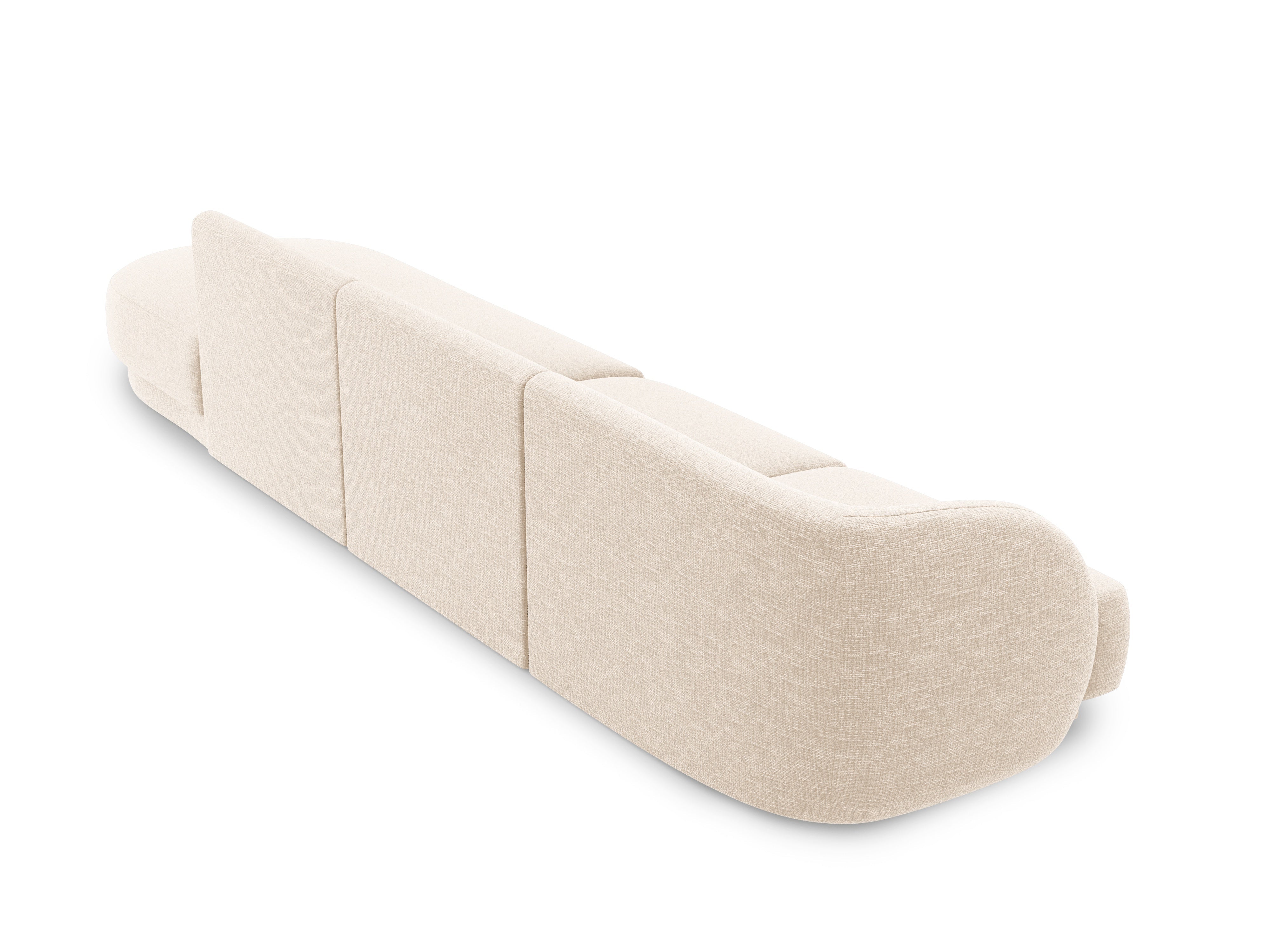 Pohovka otvorená pravostranná 4-miestna otvorená MILEY slonová kosť šenil