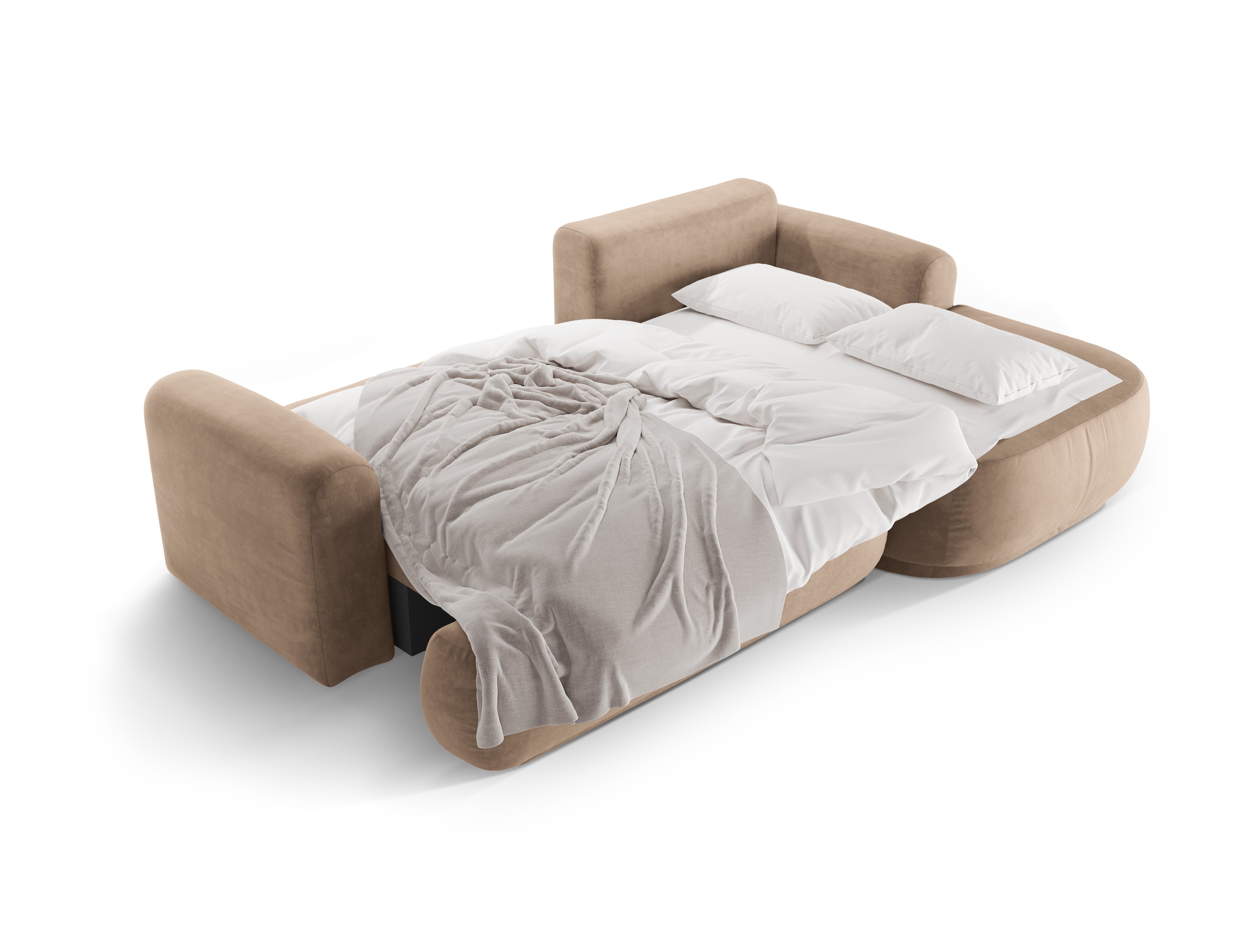 Right -sided velvet corner with Ella Dark -Law Sleeping function