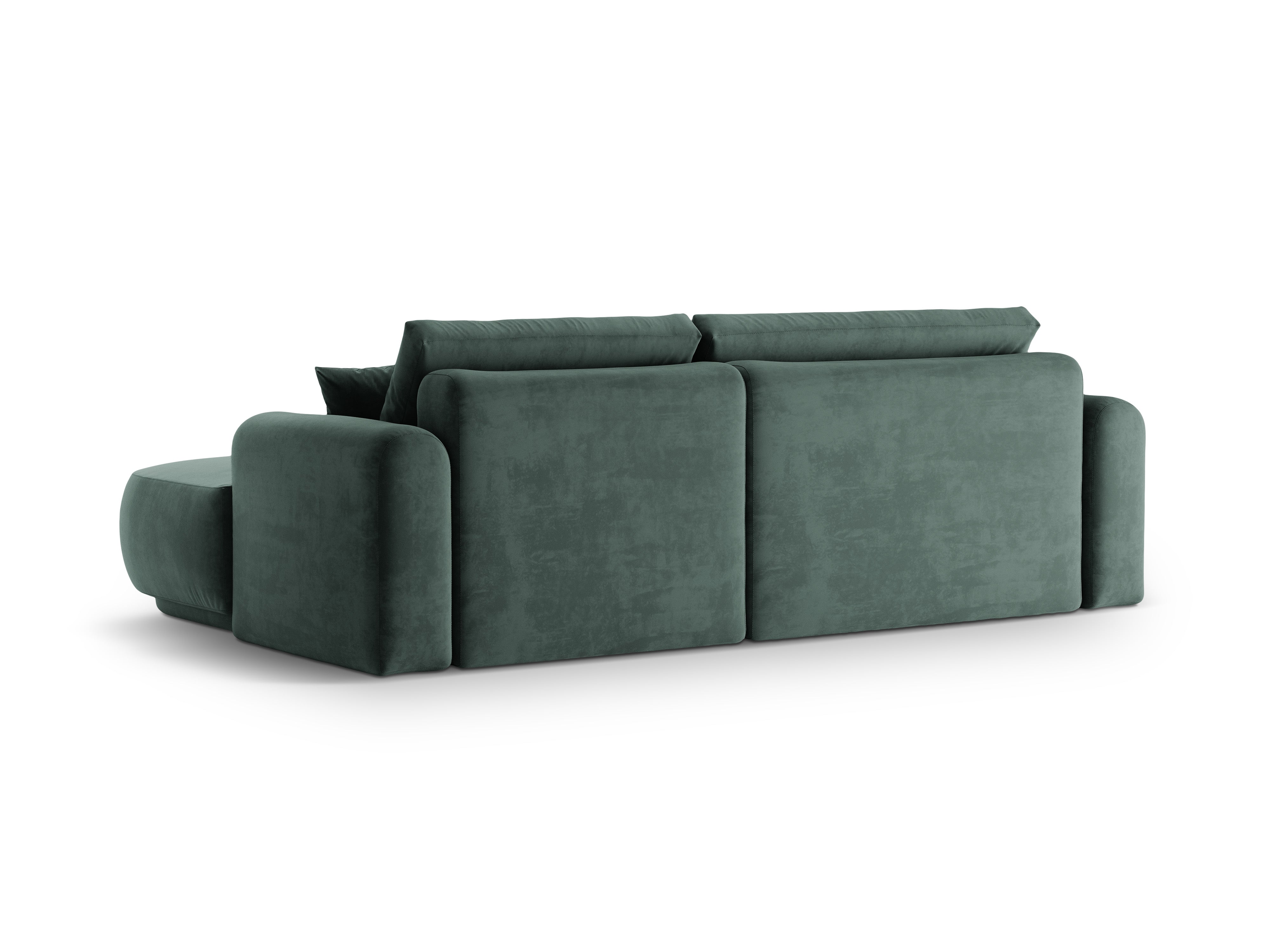 Right -sided velvet corner with Ella Petrol sleeping function