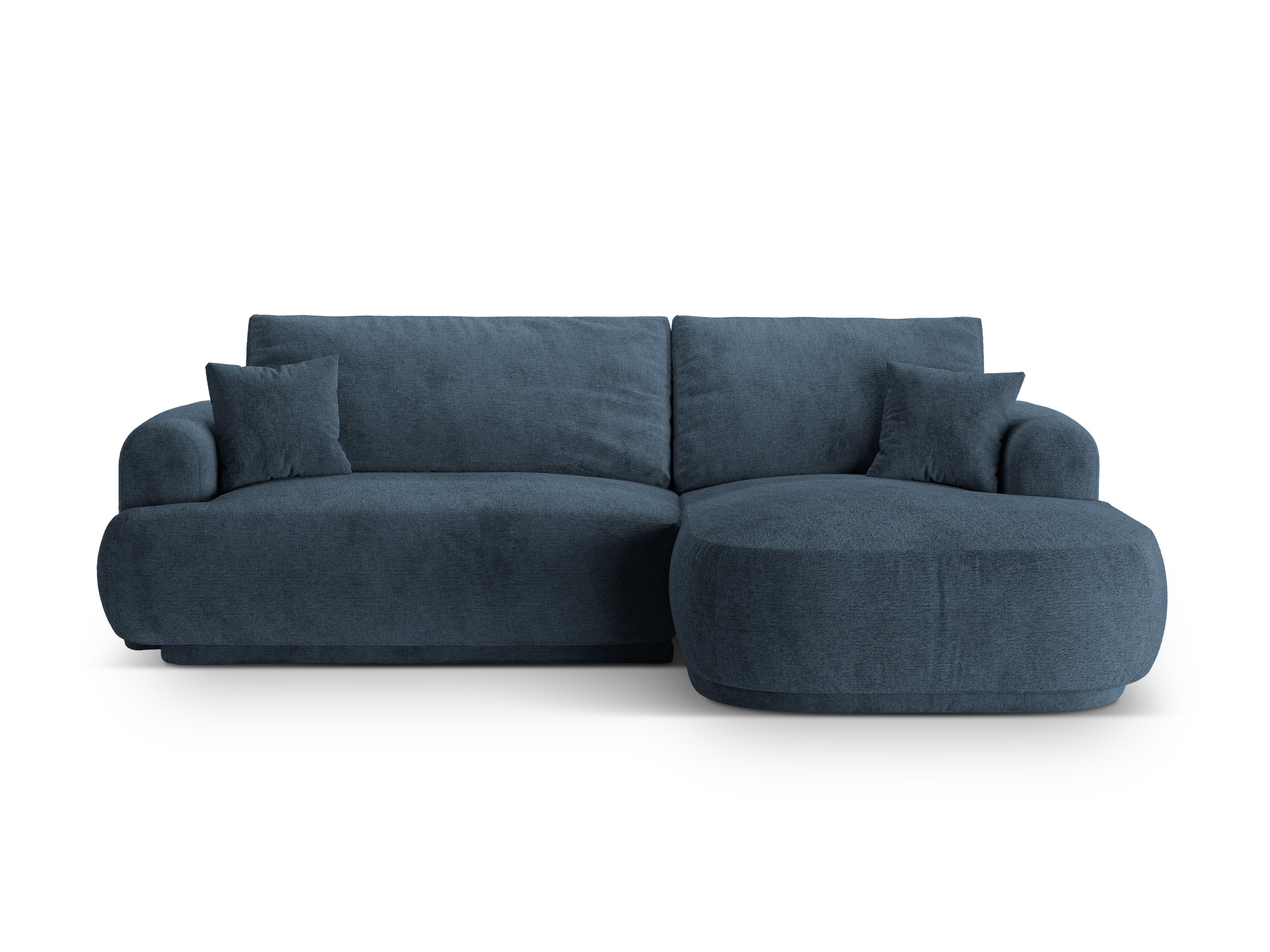 Pravostranný rohový gauč s funkciou spania ELLA tmavomodrý