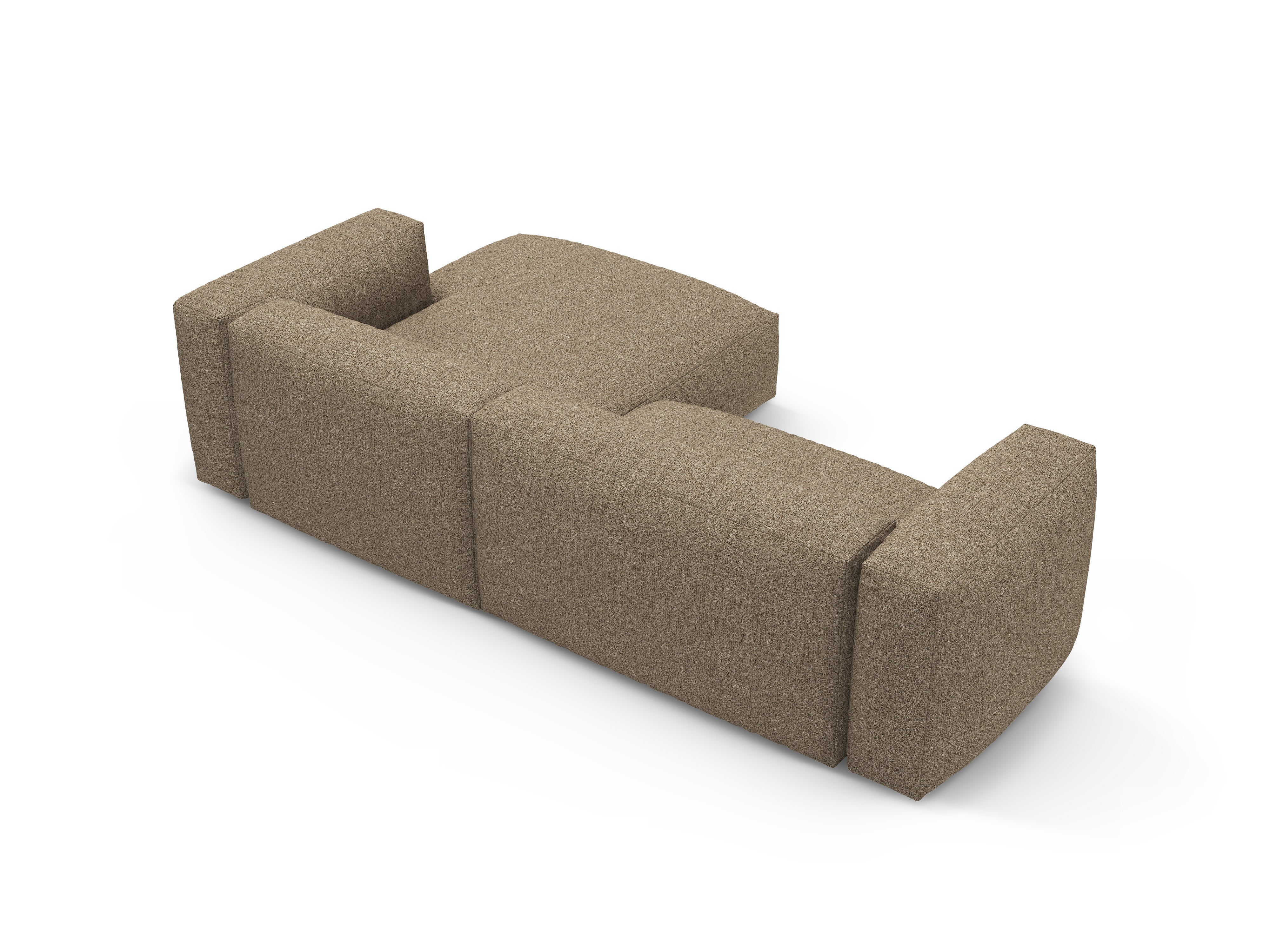 Pravostranný rohový gauč s funkciou spania MARTINA cappuccino boucle