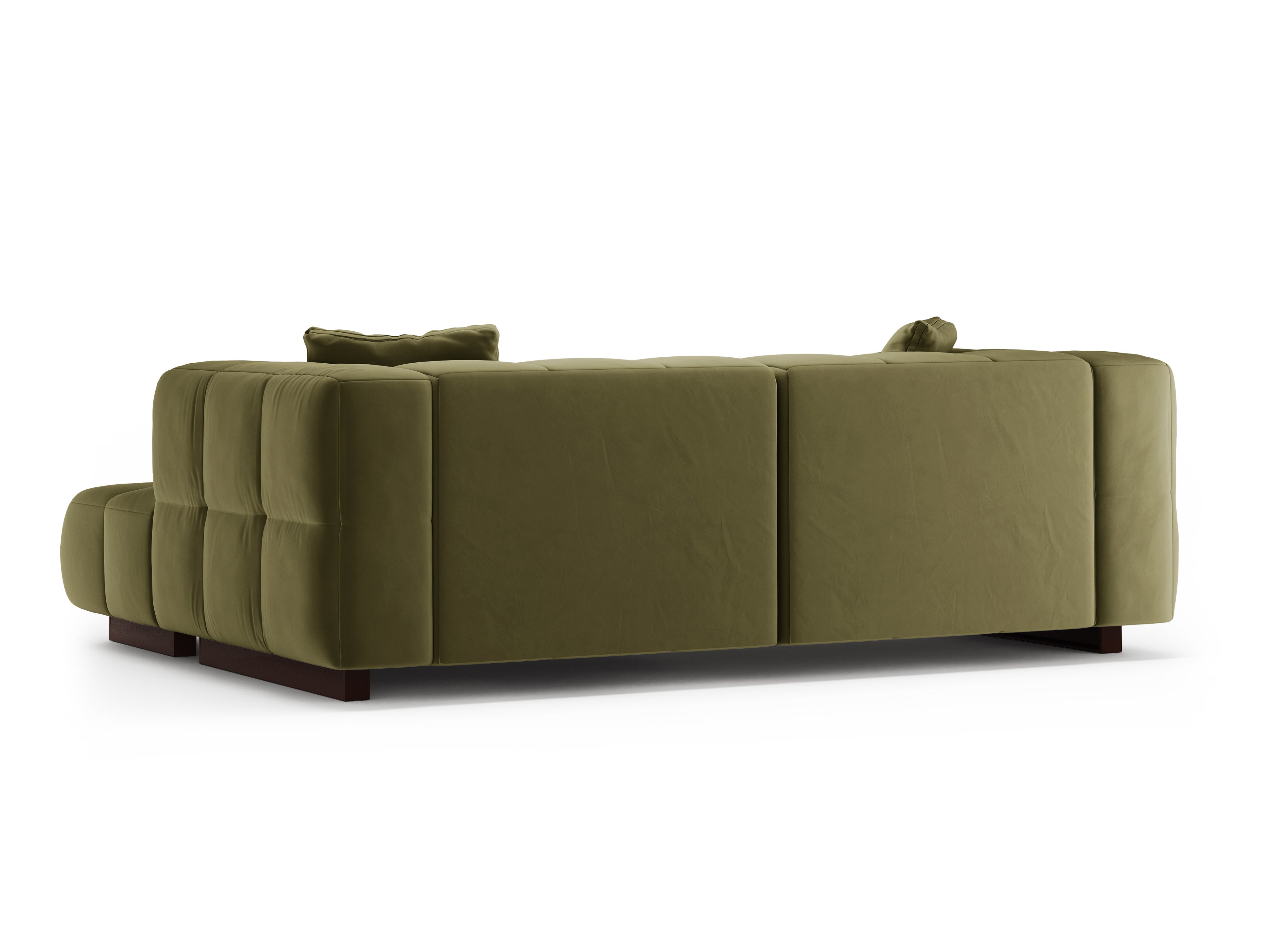 Green Velvet Right-Hand Corner Sofa Bed PUMA