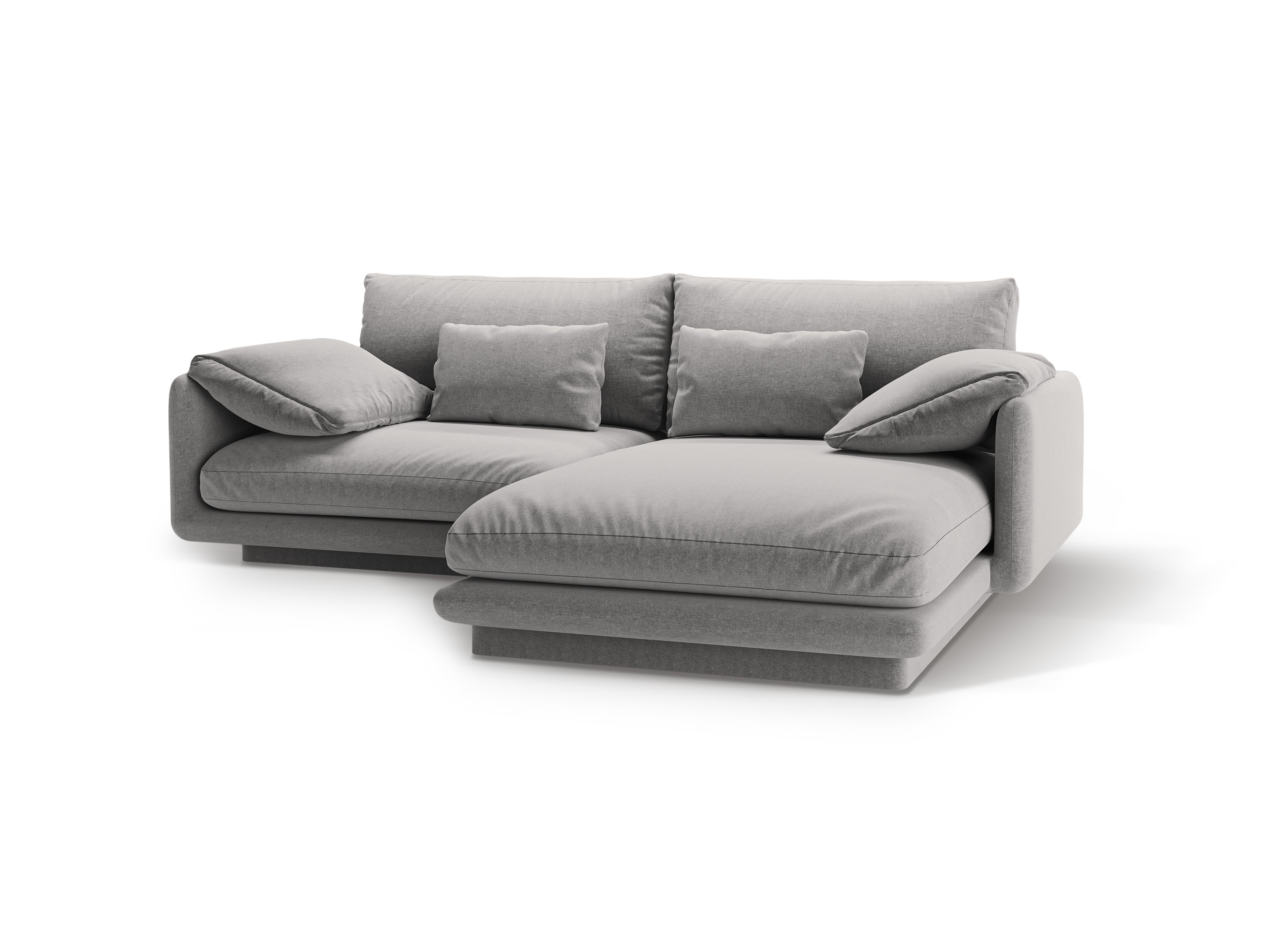 Right-sided corner 3-person Torino light gray